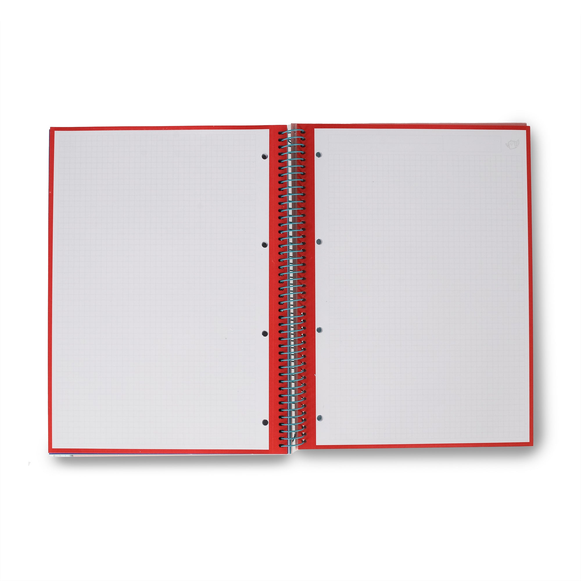 Libreta A4 roja 120 sheets - Grid paper and micro-perforated
