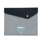 Portadocumentos de tela para mujeres con frase Mr. Wonderful - Dream big and work hard				