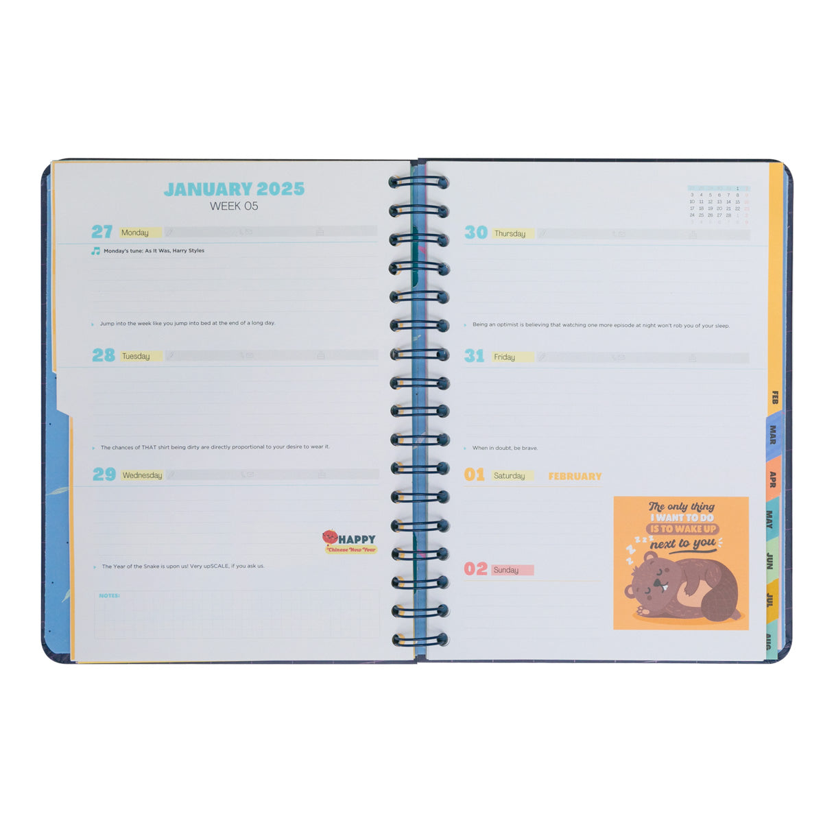 Wonder Diary 2024-25 Week view - Promising plans and fulfilling dreams.