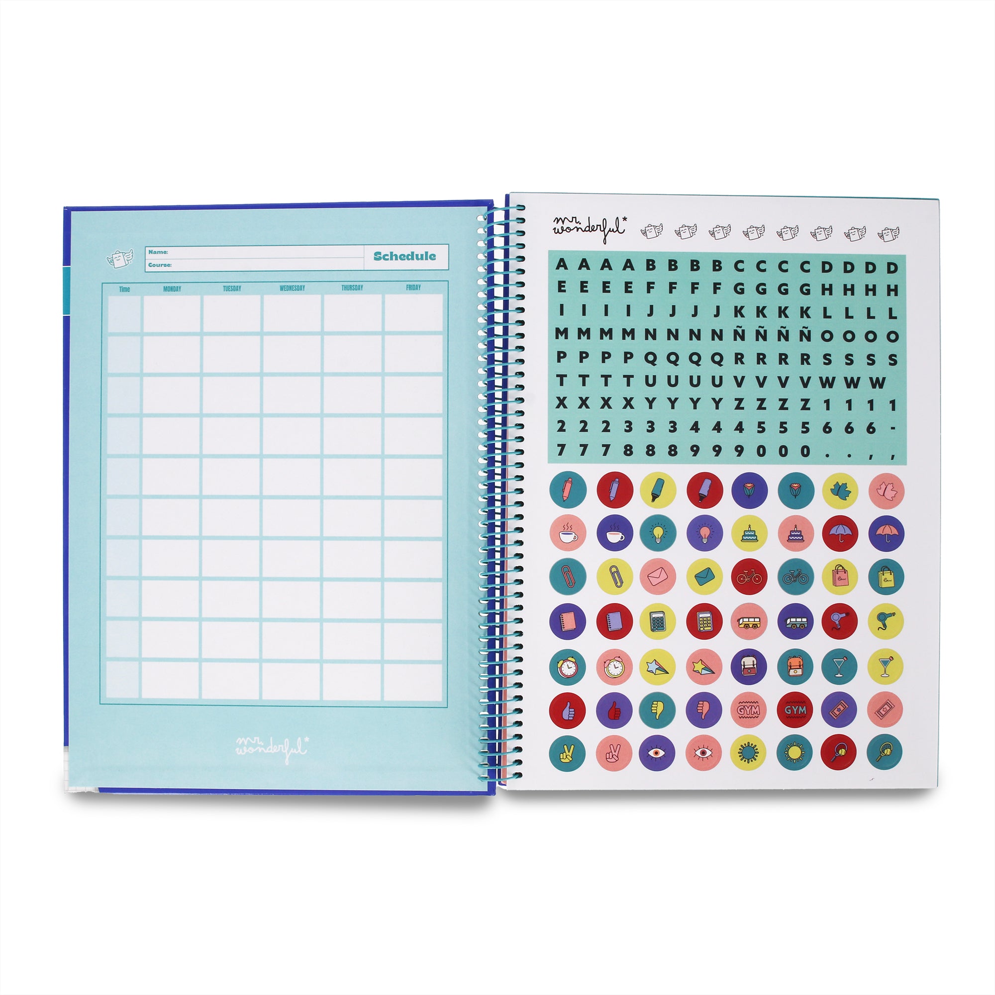 Libreta A4 azul 120 sheets - Grid paper and micro-perforated