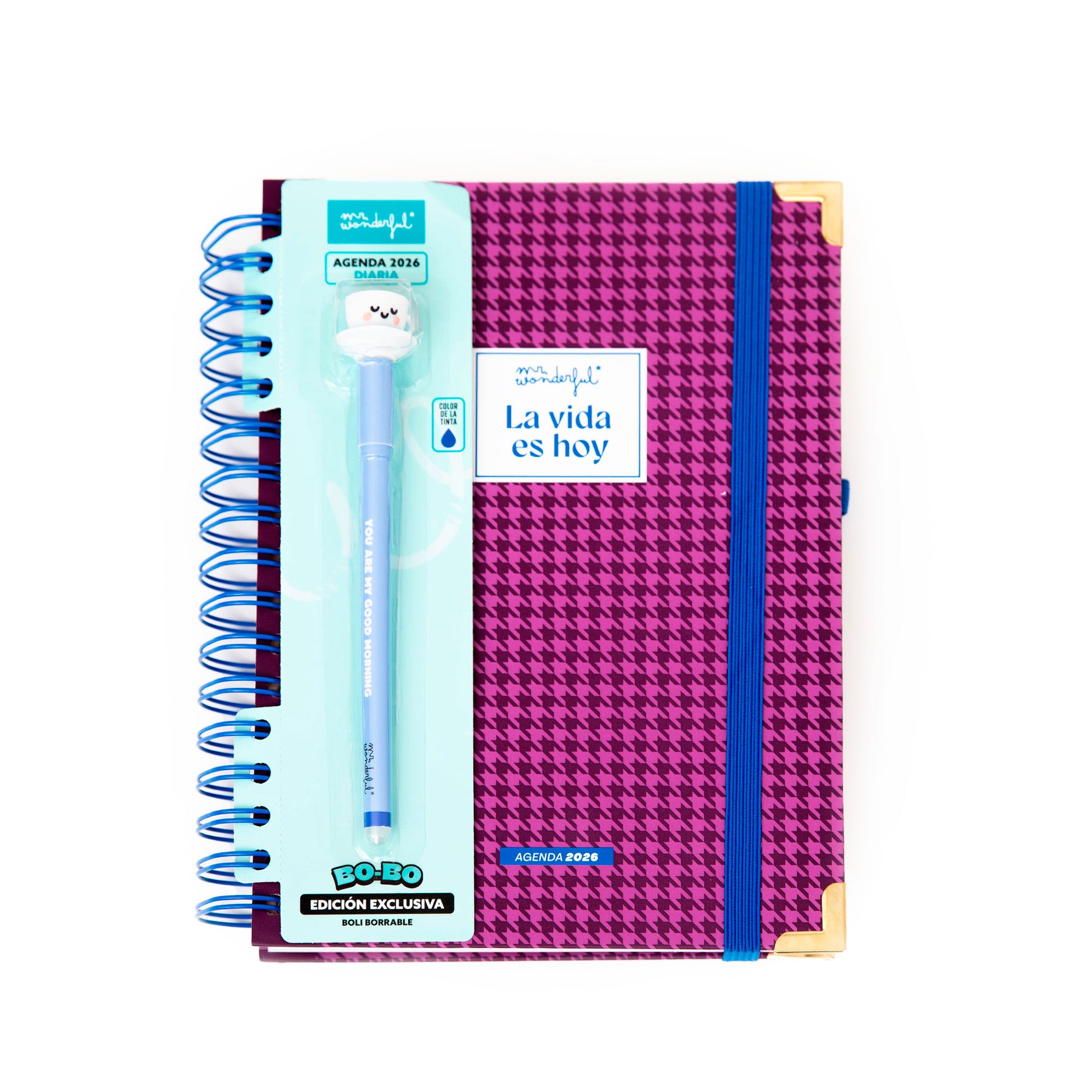 Agenda Office 2026 Diaria - La vida es hoy | Mr.Wonderful con boli borrable Bo-Bo gratis