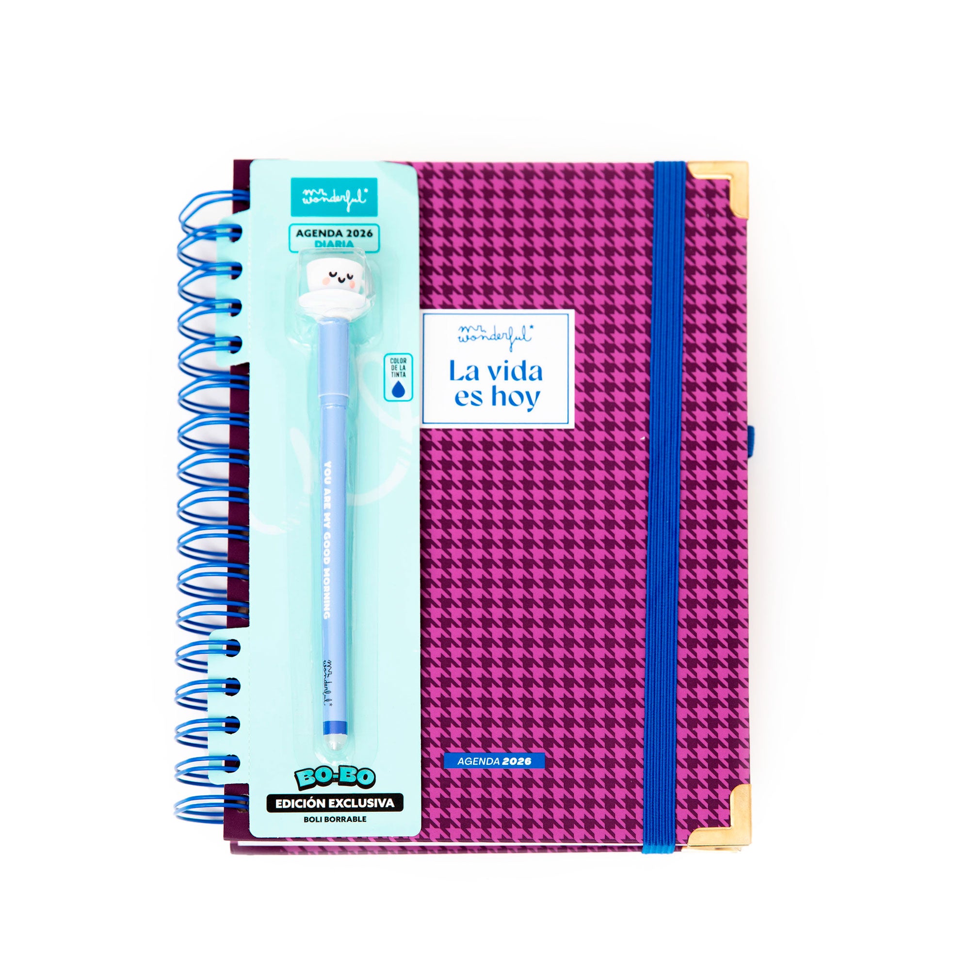 Agenda Office 2026 Diaria - La vida es hoy | Mr.Wonderful con boli borrable Bo-Bo gratis