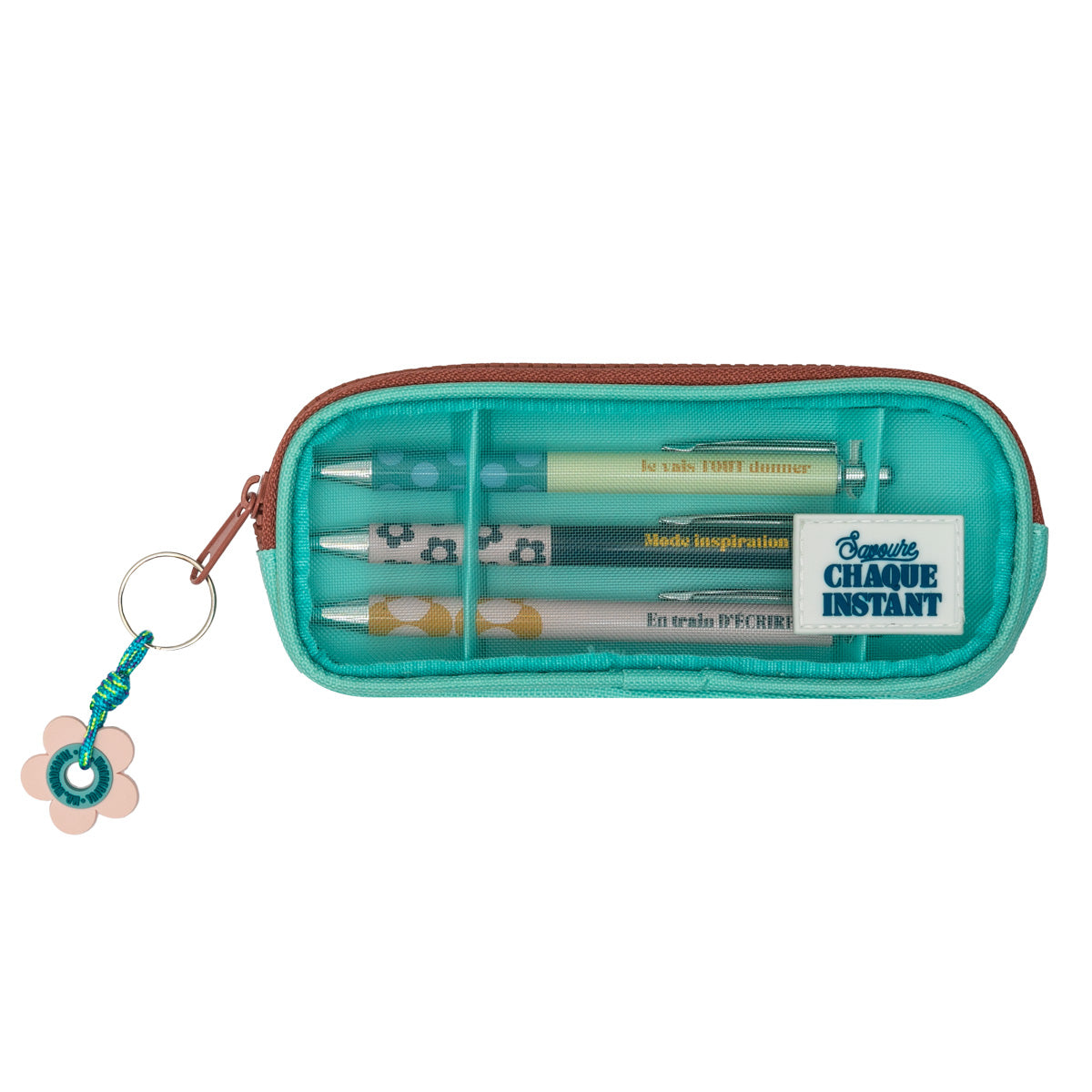 Trousse avec 3 stylos - Savourez chaque instant 