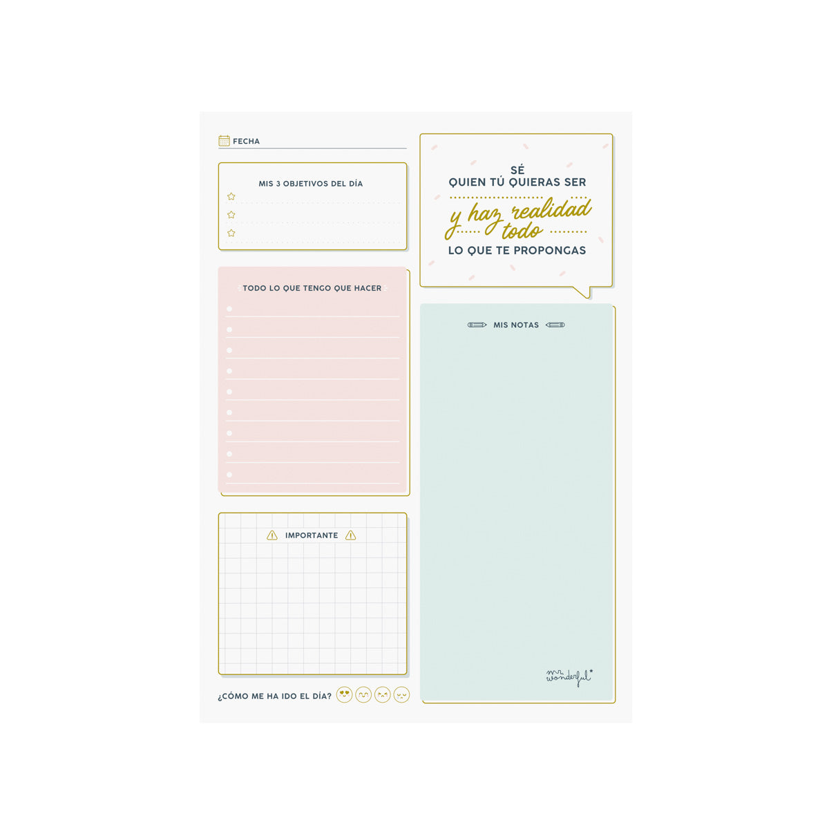 Organizador vertical día por página