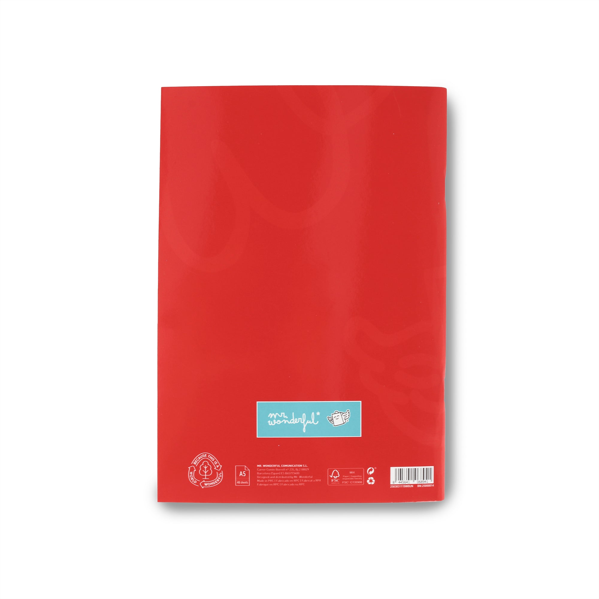Red A5 notebook 48 sheets - Lined paper