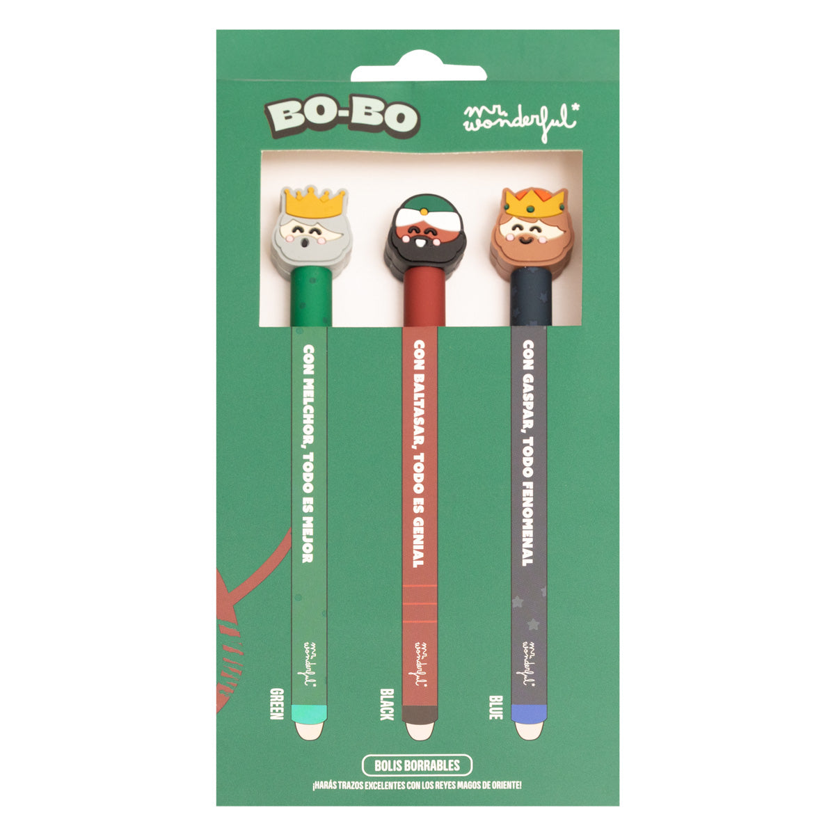 3 bolis borrables para hacer trazos excelentes con los Reyes Magos de oriente.