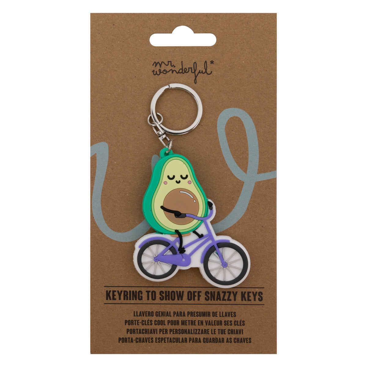 Llavero Aguacate Mr Wonderful - Avocado on a bike