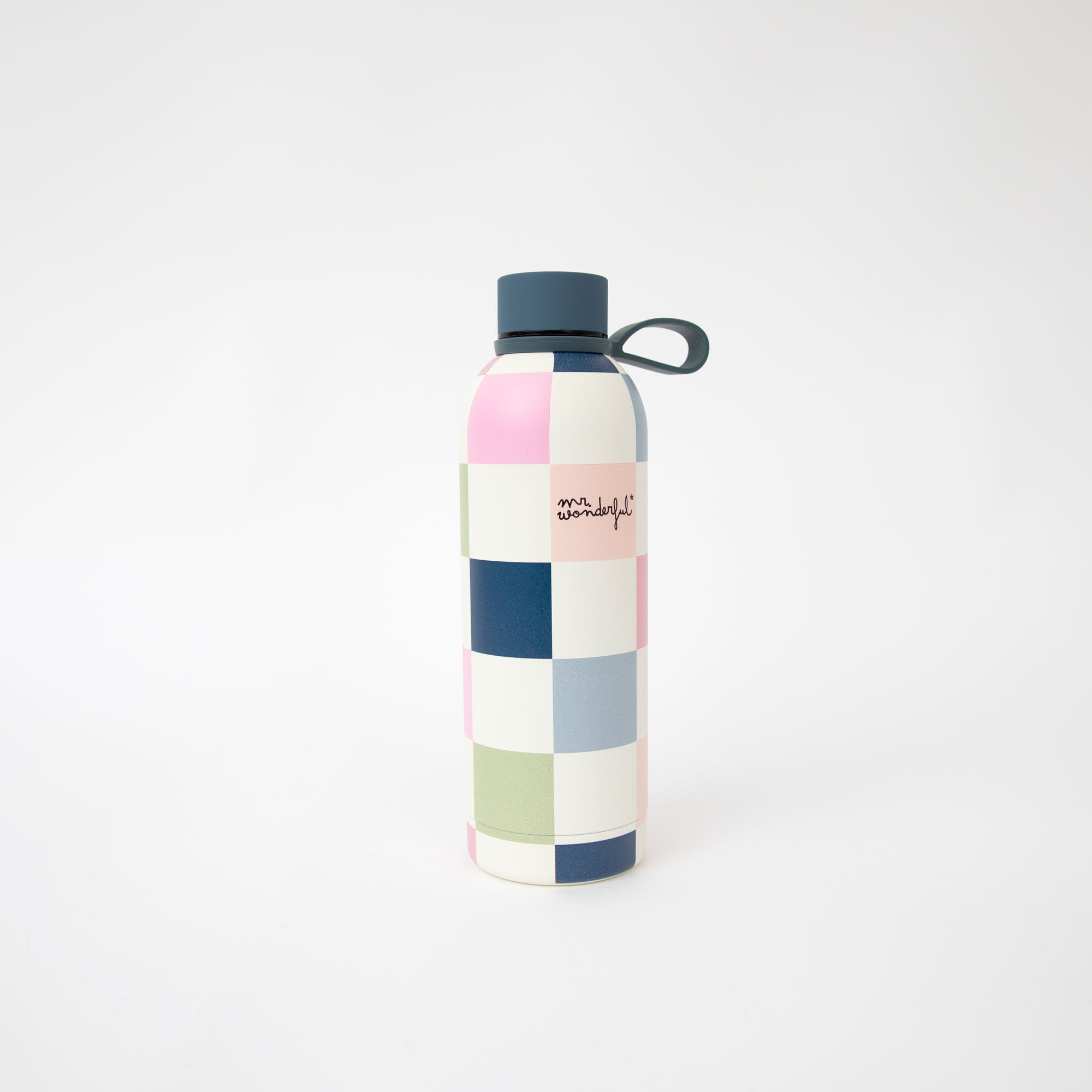 Garrafa térmica 500ml - Estampa xadrez