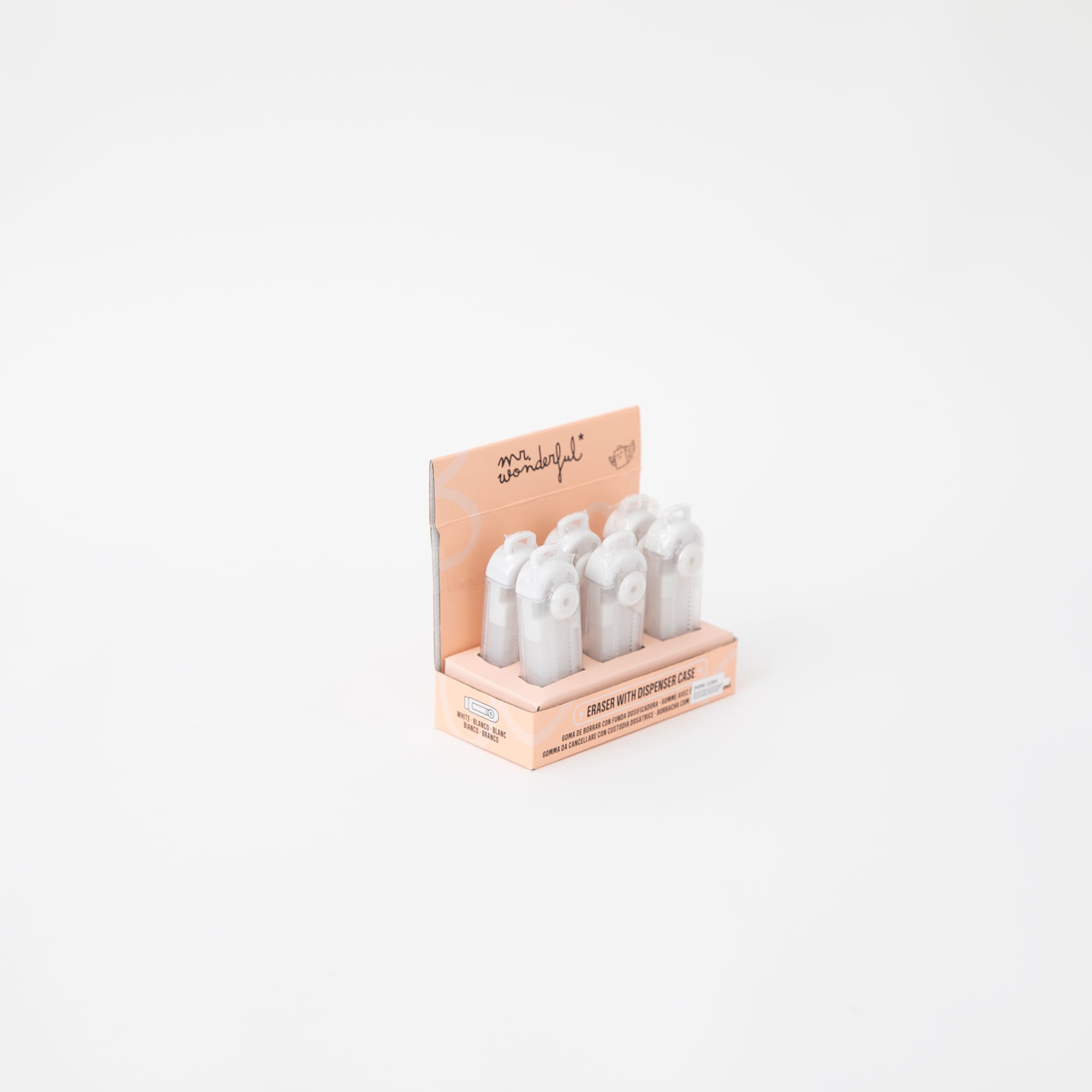 Gomme avec distributeur à molette - Paillettes blanches