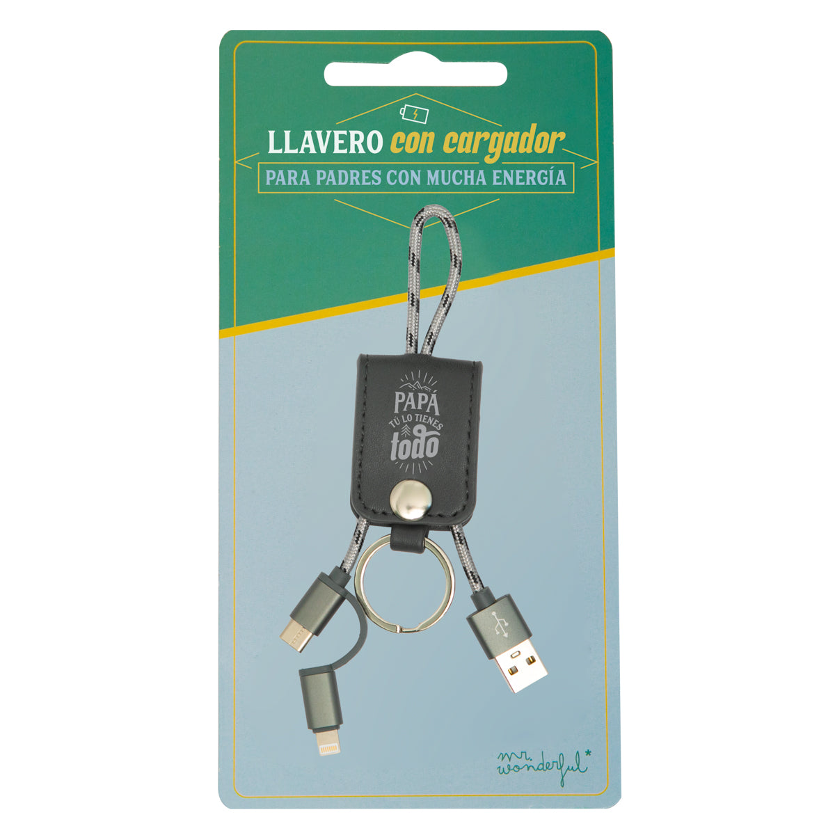 Chaveiro com carregador de celular - Pai, você tem tudo 