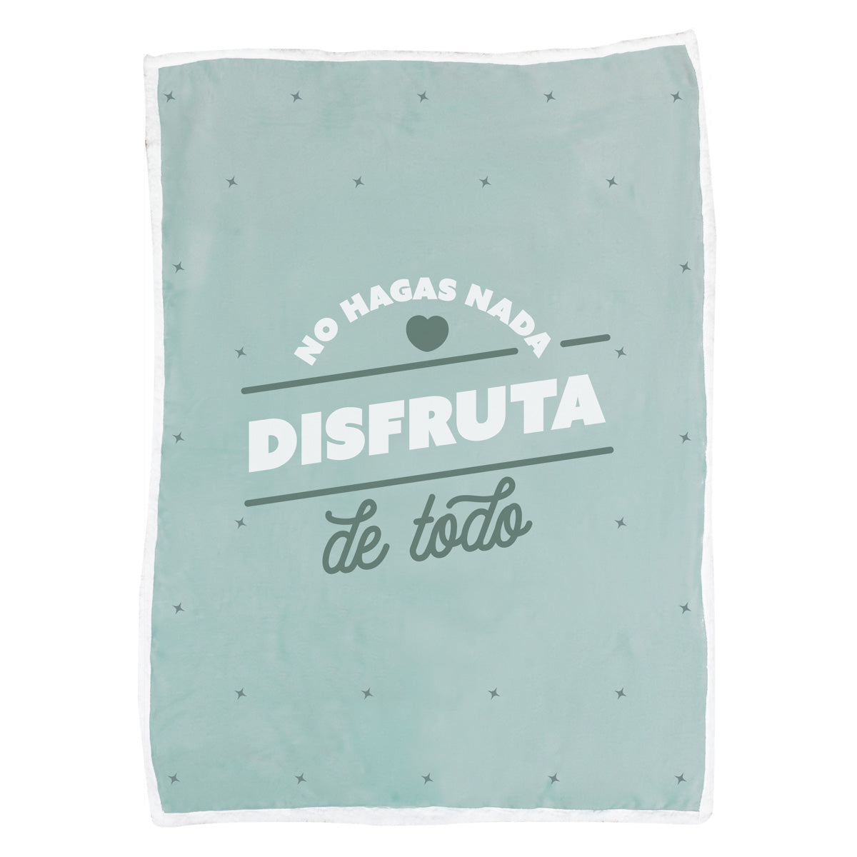 Manta con mensaje Mr. wonderful - No hagas nada. Disfruta de todo.