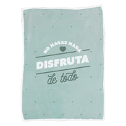Manta con mensaje Mr. wonderful - No hagas nada. Disfruta de todo.
