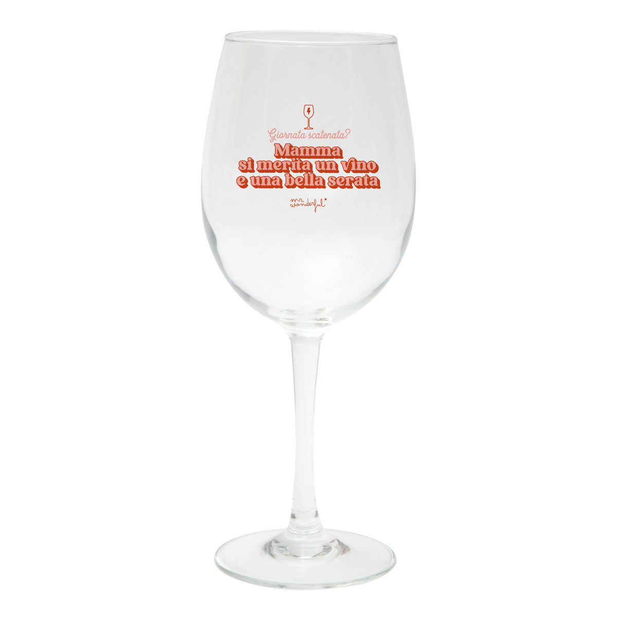 Set calice da vino + sottobicchiere + tazza per le mamme che sono più belle del weekend
