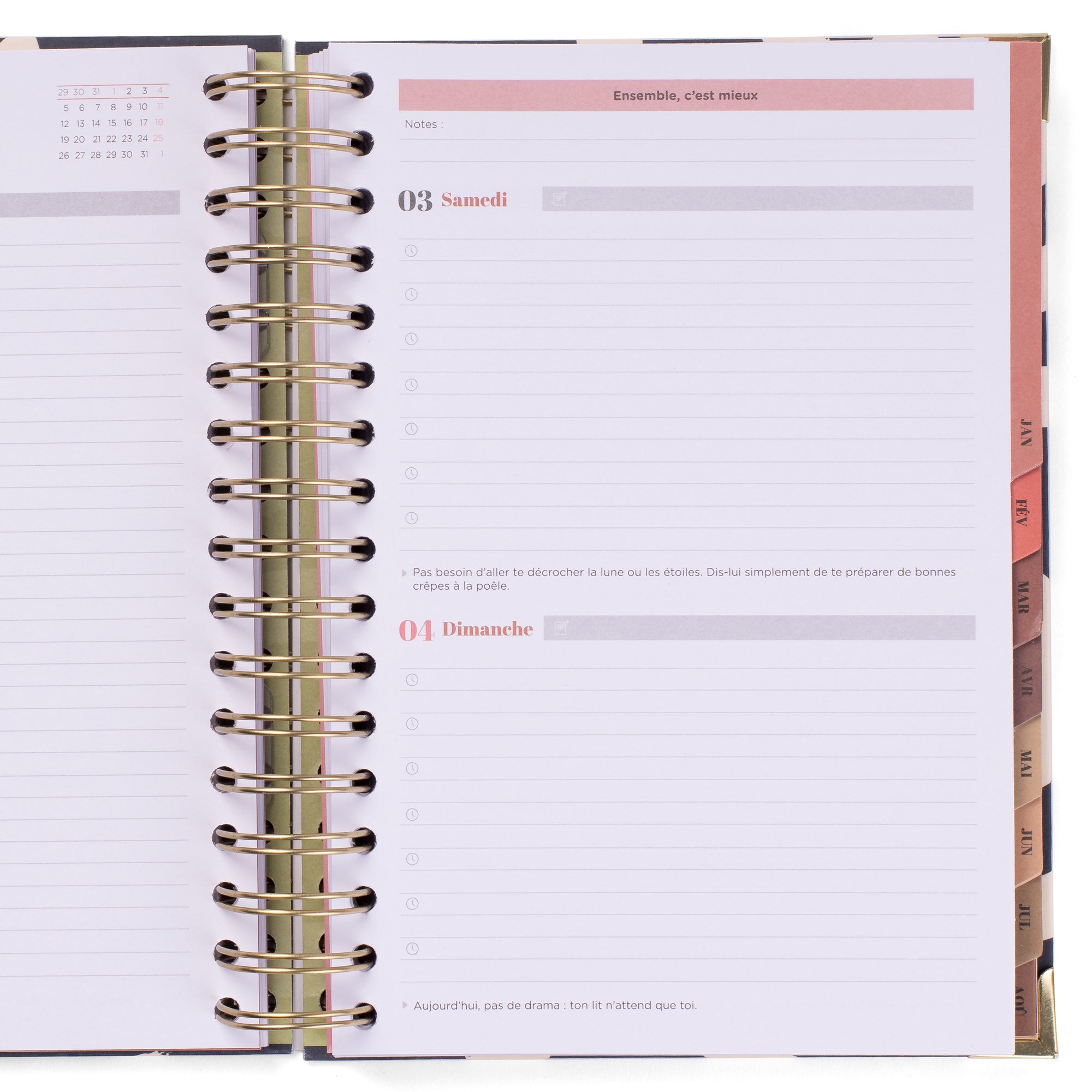 Set d'Agenda Office 2025-26 Journalier + stylo - Tout va bien, tout est parfait