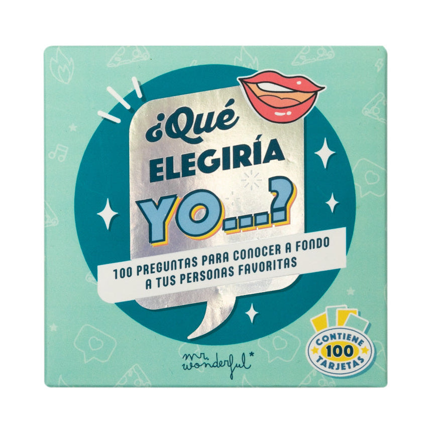 Juego de cartas para amigos y familiares Mr. Wonderful - ¿Qué elegiría yo...?