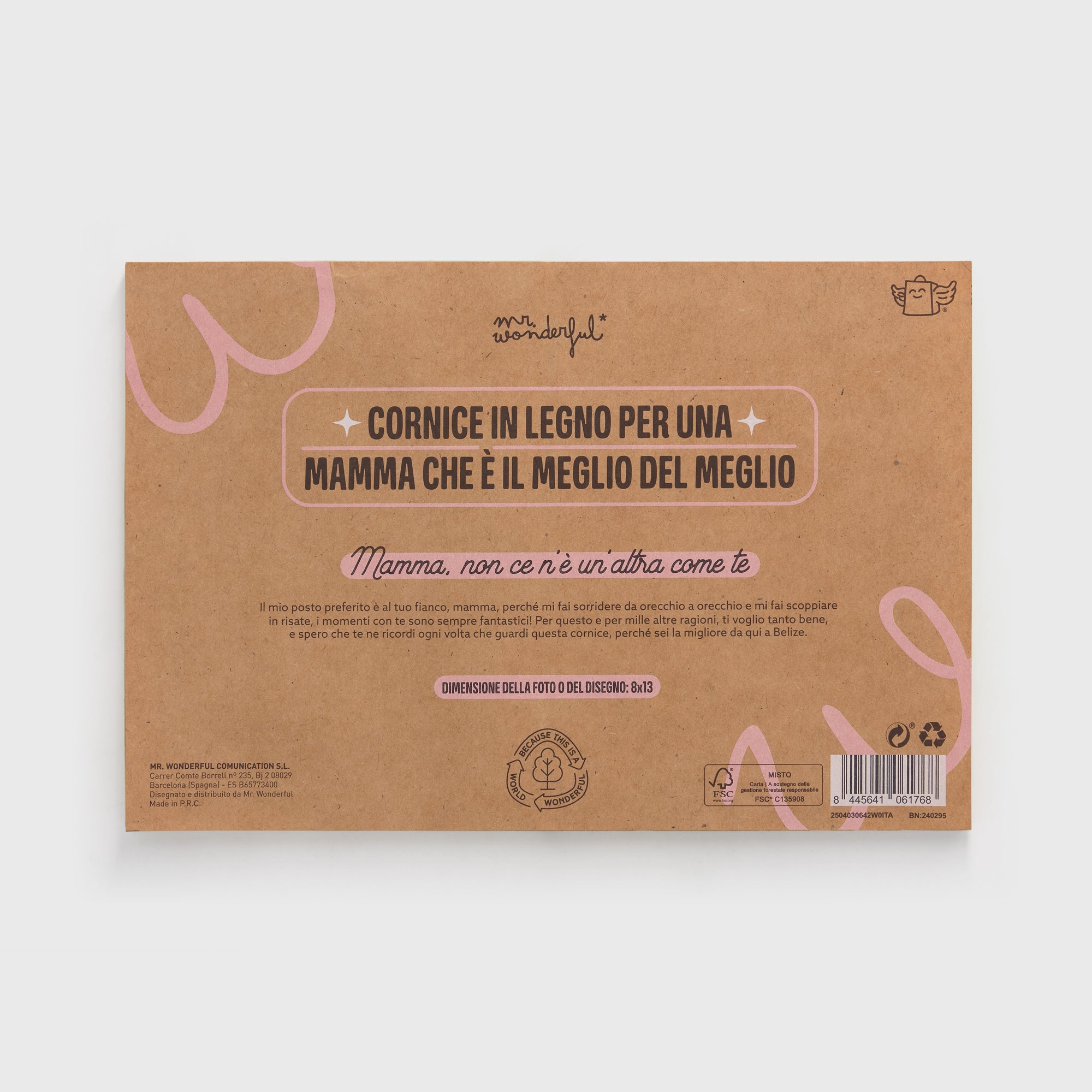 Cornice in legno 8x13 - Definizione "Mamma"