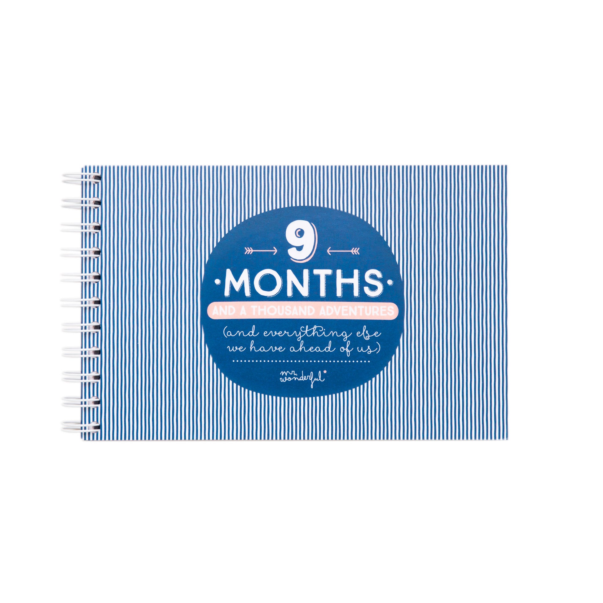Álbum de fotos de embarazo en inglés Mr. Wonderful - 9 months and a thousand adventures