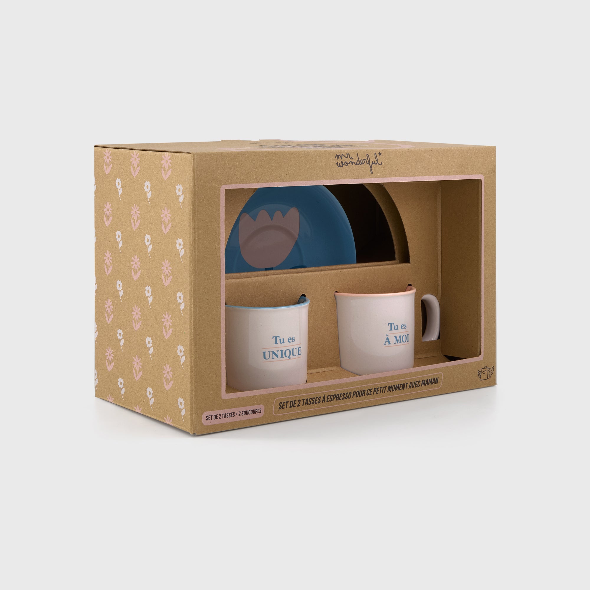 Set de 2 tasses espresso - Tu es unique. Tu es à moi