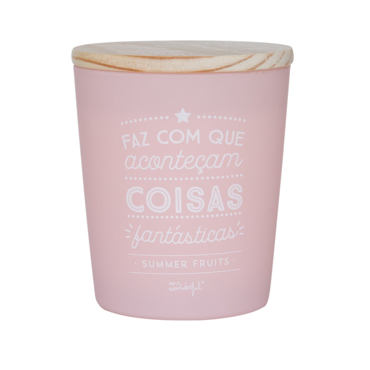 Vela aromática com mensagem Mr. Wonderful - Faz com que aconteçam coisas fantásticas