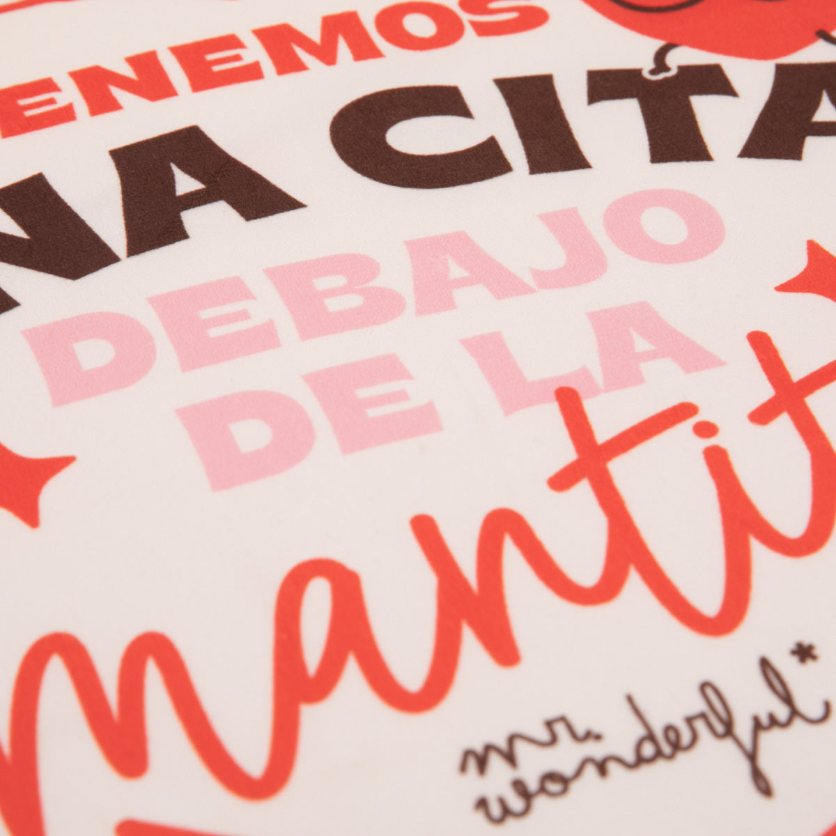 Manta + funda de cojín - Tenemos una cita debajo de esta mantita