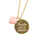 Collana con messaggio in italiano per le mamme Mr. Wonderful - Sempre con te, mamma
