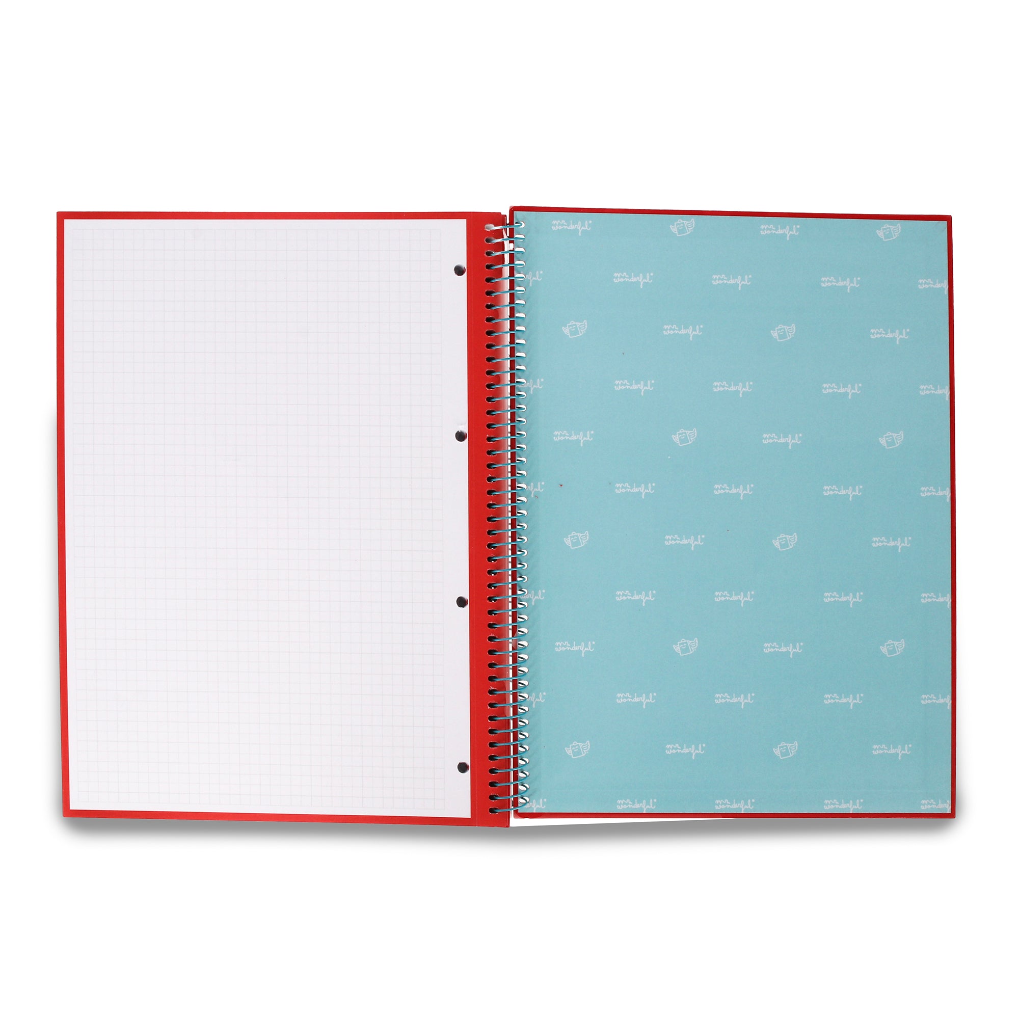 Set de 2 Libretas A4 80 grid and micro-perforated sheets - Rojo y menta