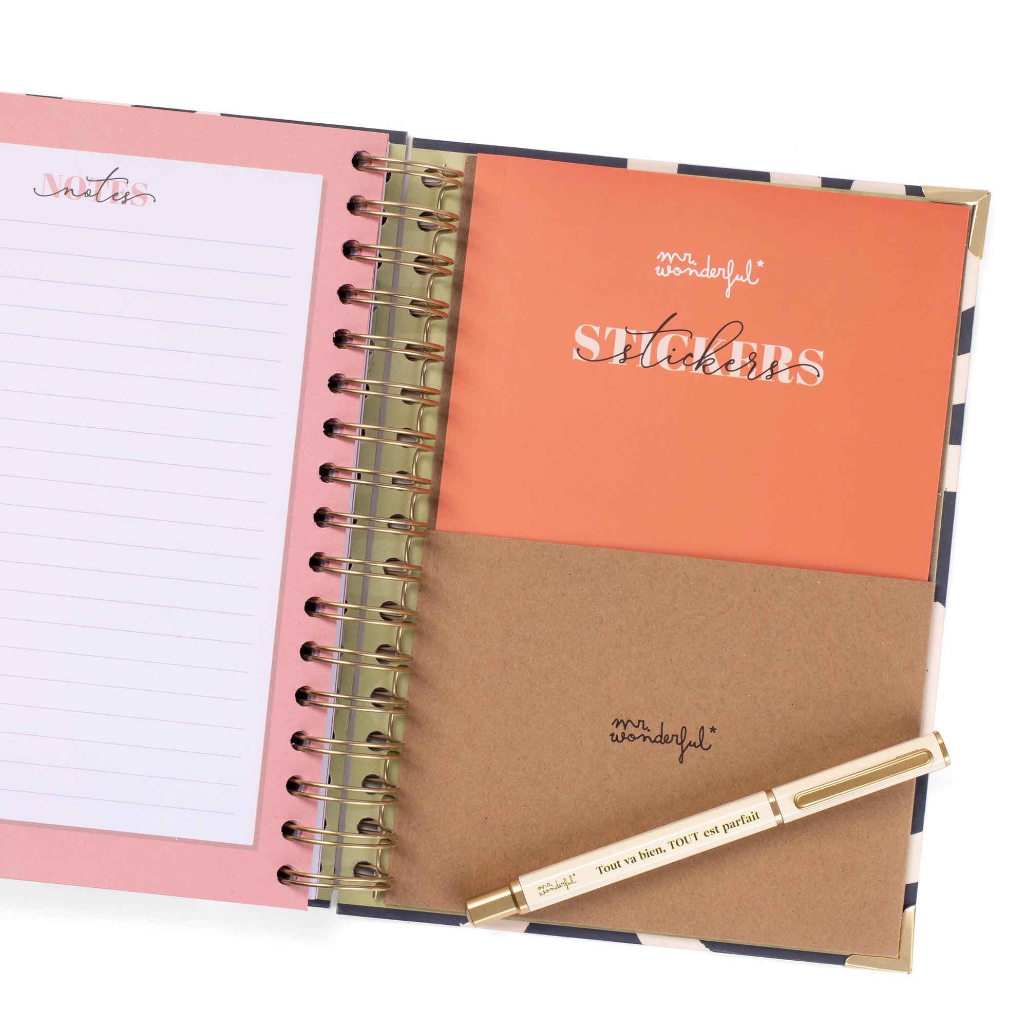 Set d'Agenda Office 2025-26 Journalier + stylo - Tout va bien, tout est parfait