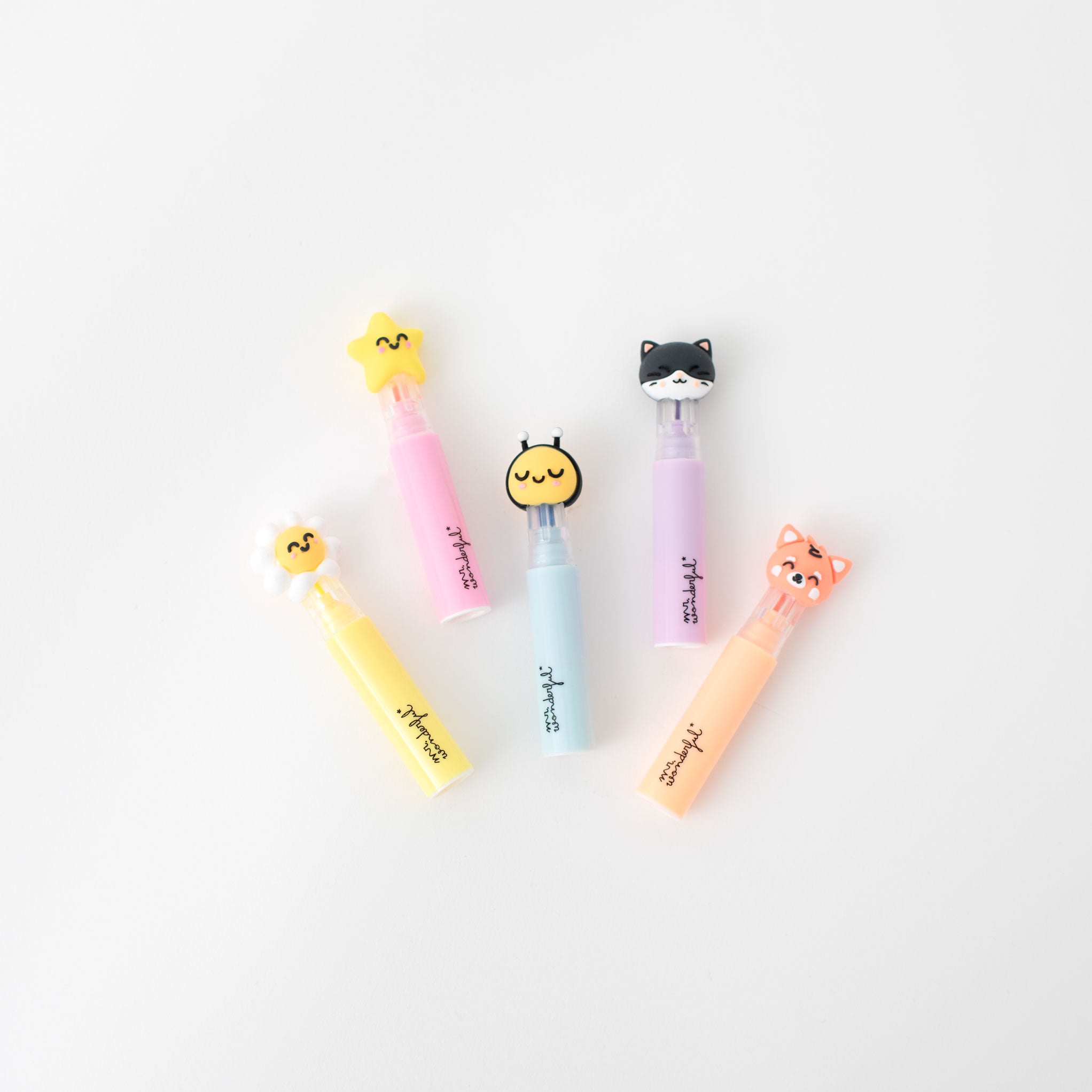 Set de 5 subrayadores pastel – Colores suaves, ideas brillantes - Live in colour