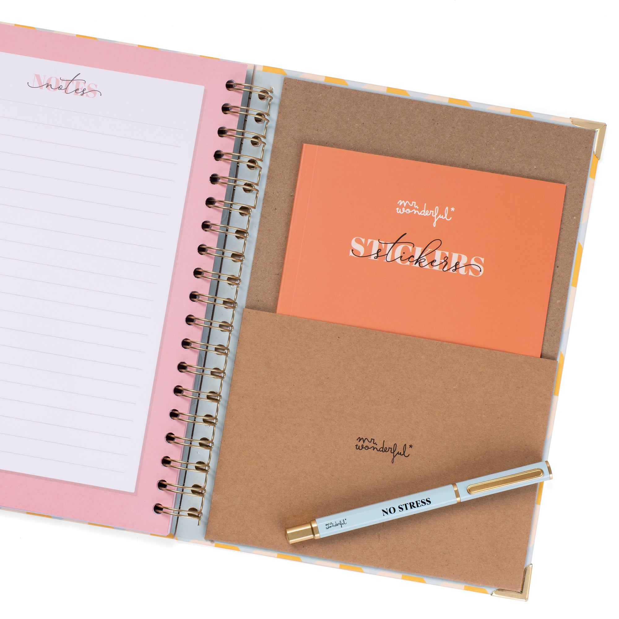 Set d'Agenda Office 2025-26 Semainier Grand format + stylo - No stress
