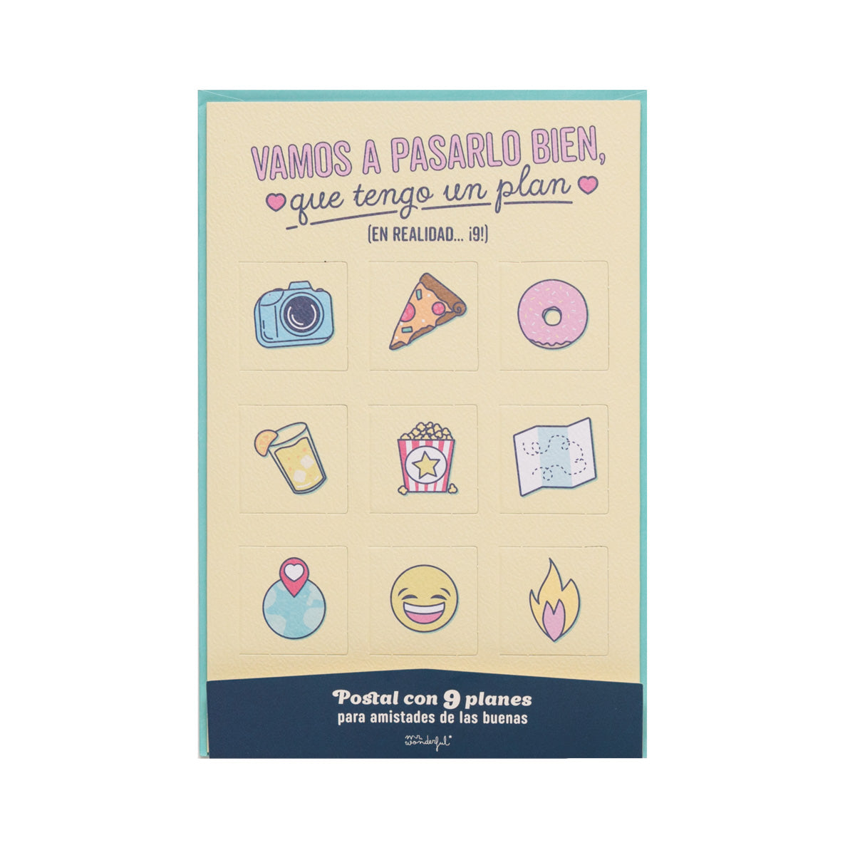 Postal con planes ocultos - Vamos a pasarlo bien