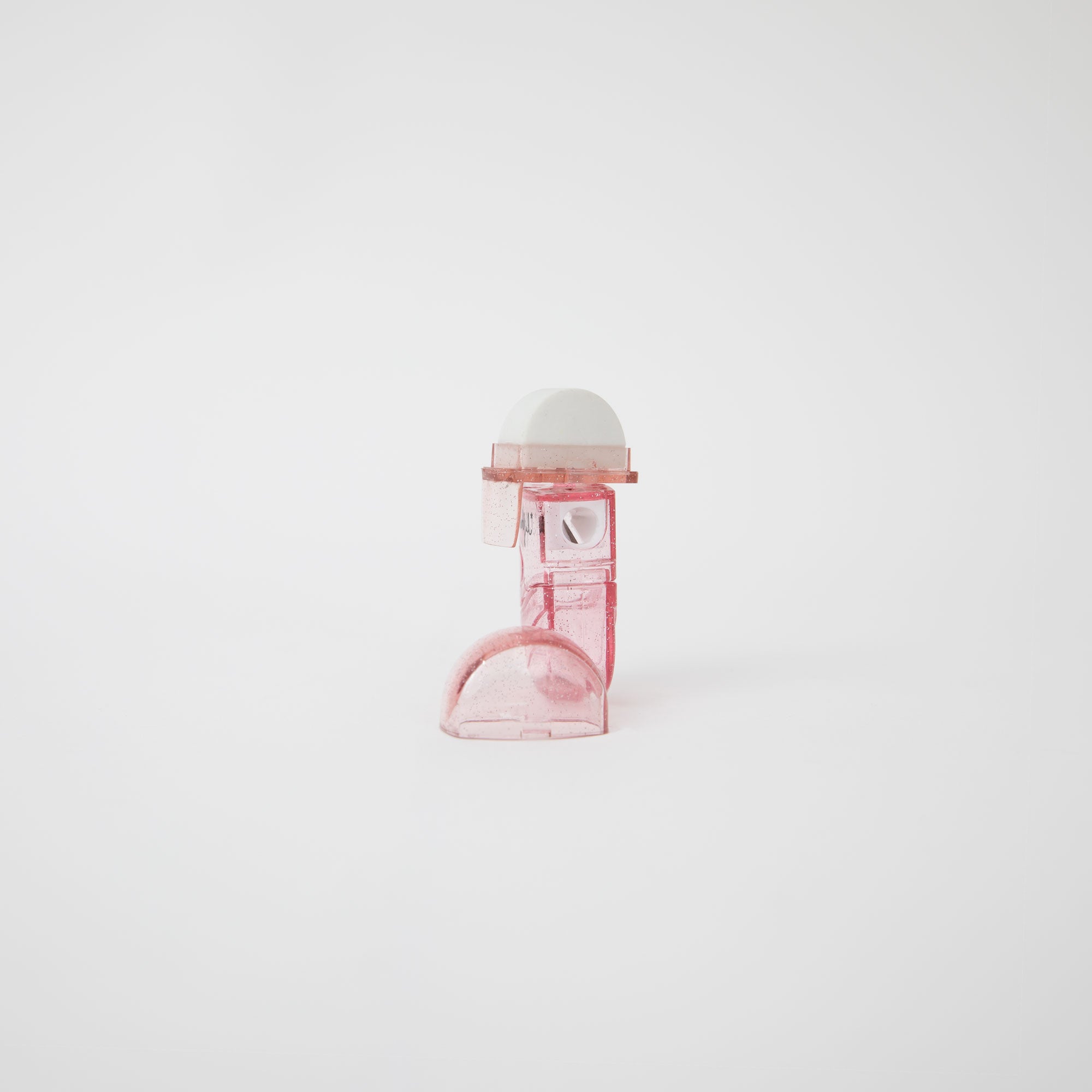 Gomme à paillettes rose avec réservoir