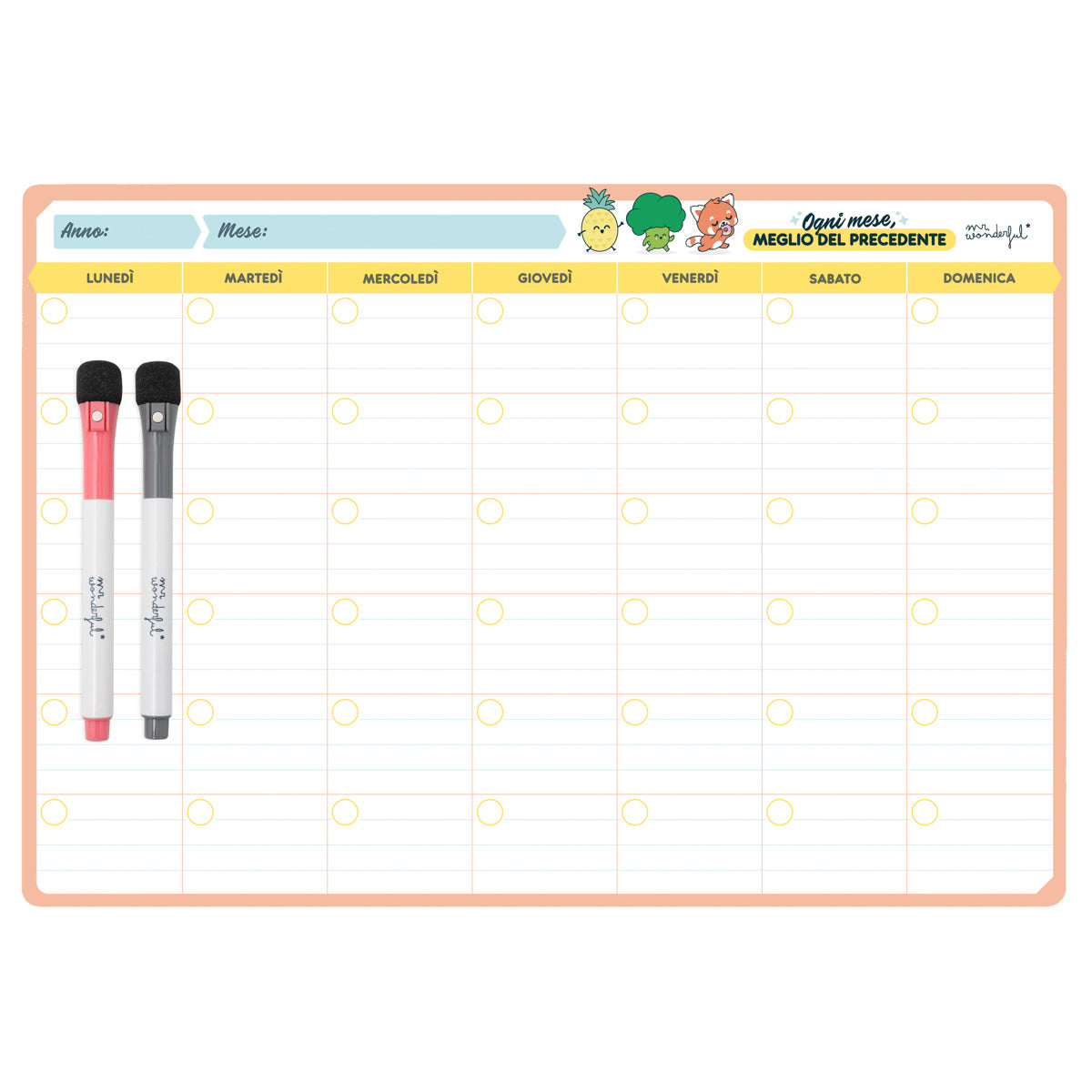 Planner magnetico stile lavagna - Ogni mese, meglio del precedente