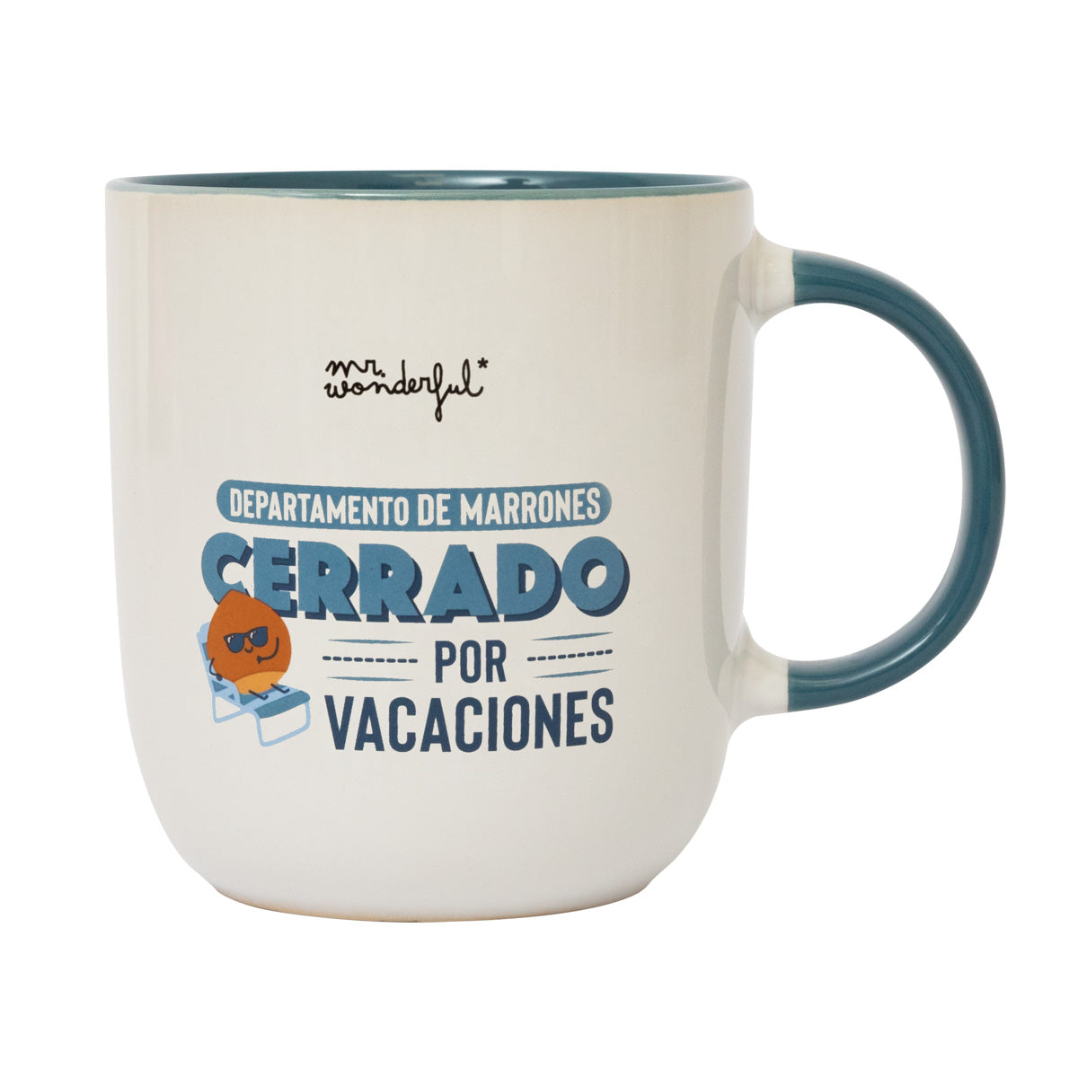Taza - Departamento de marrones cerrado por vacaciones.
