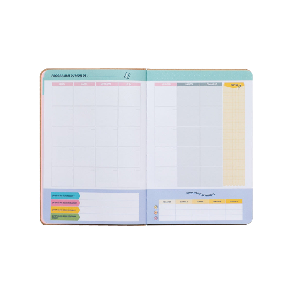 Planning de vie saine - Je vais bien prendre soin de moi