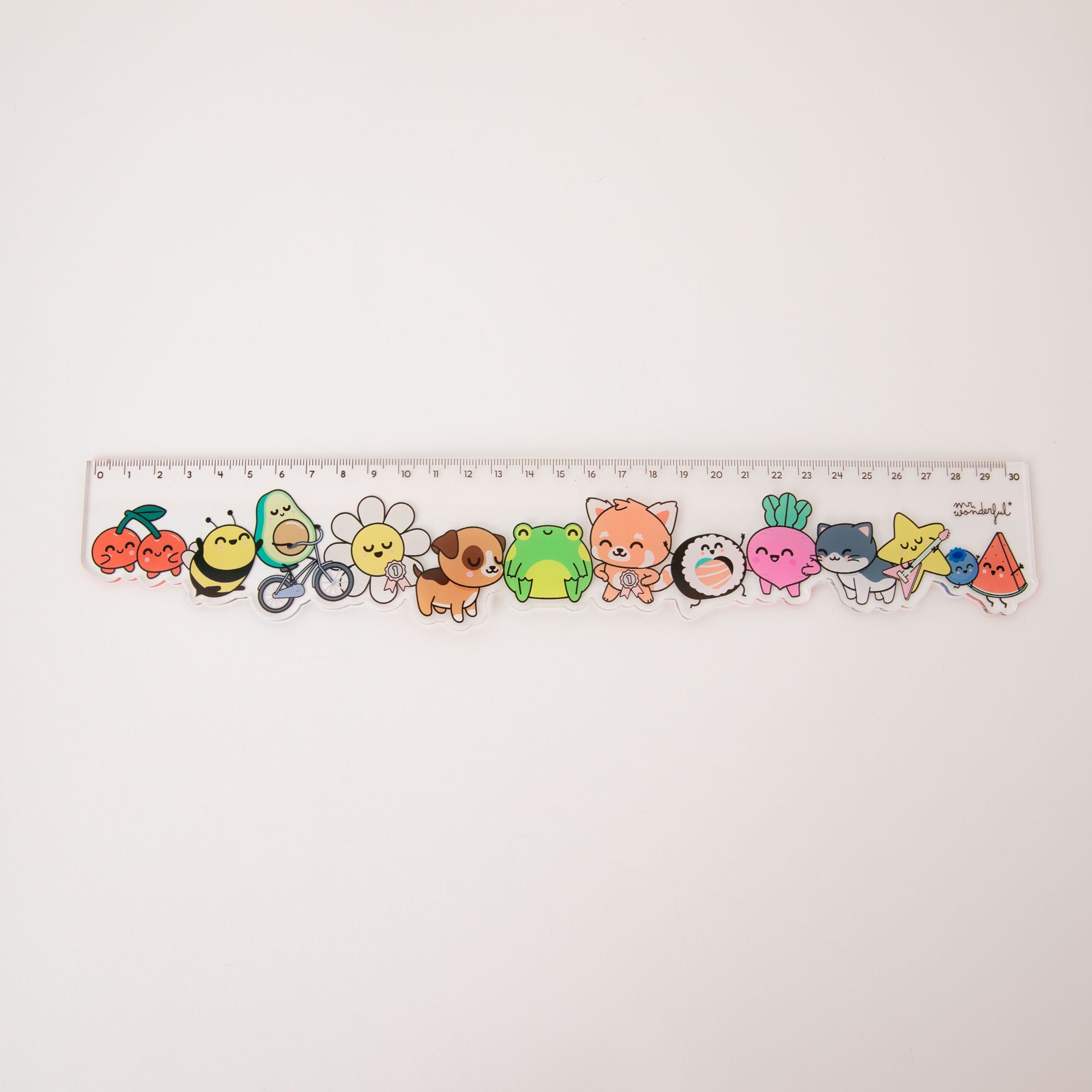 Regla de 30cm -  Personajes Mr. Wonderful