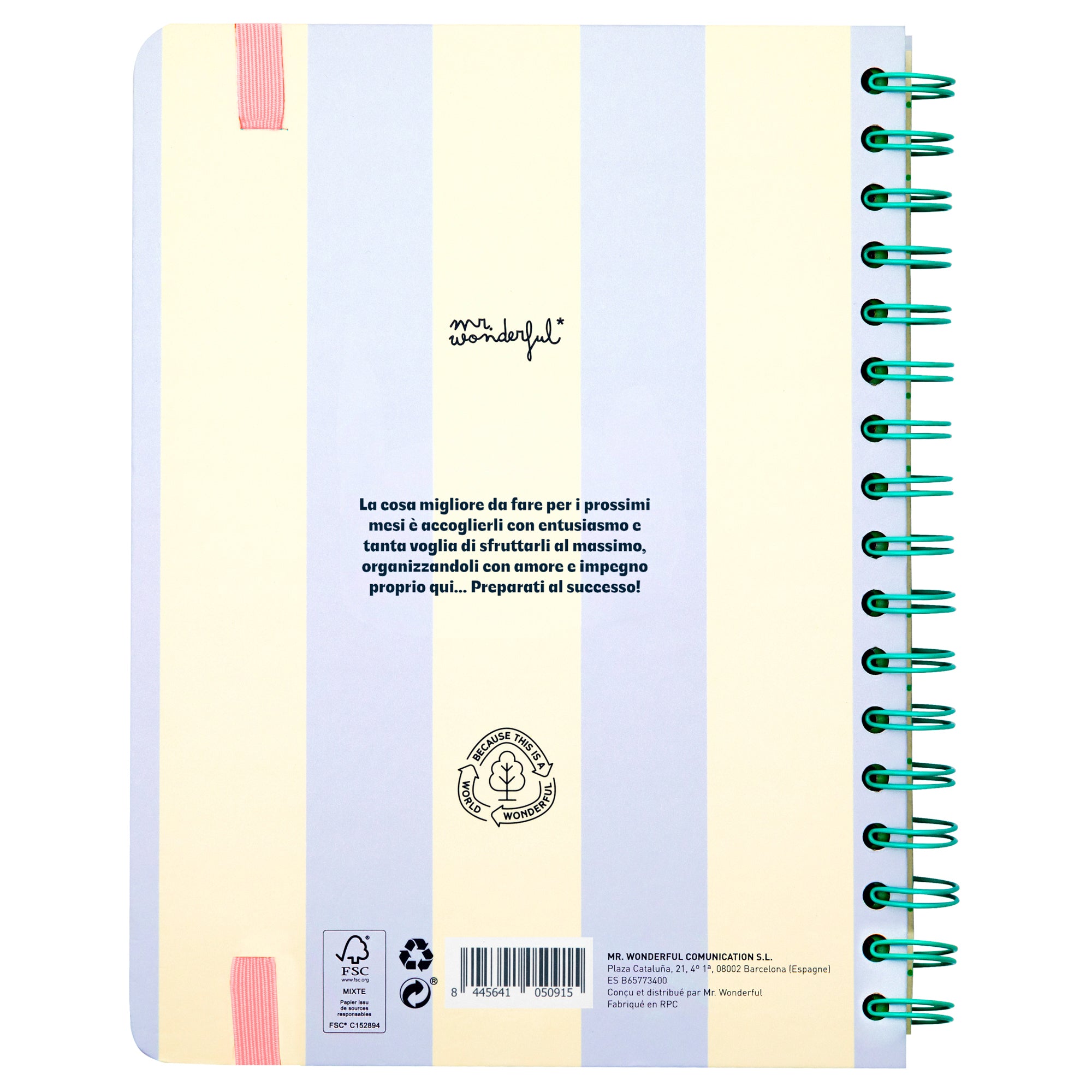 Agenda Wonder 2025 Settimanale - Un anno bellissimo.