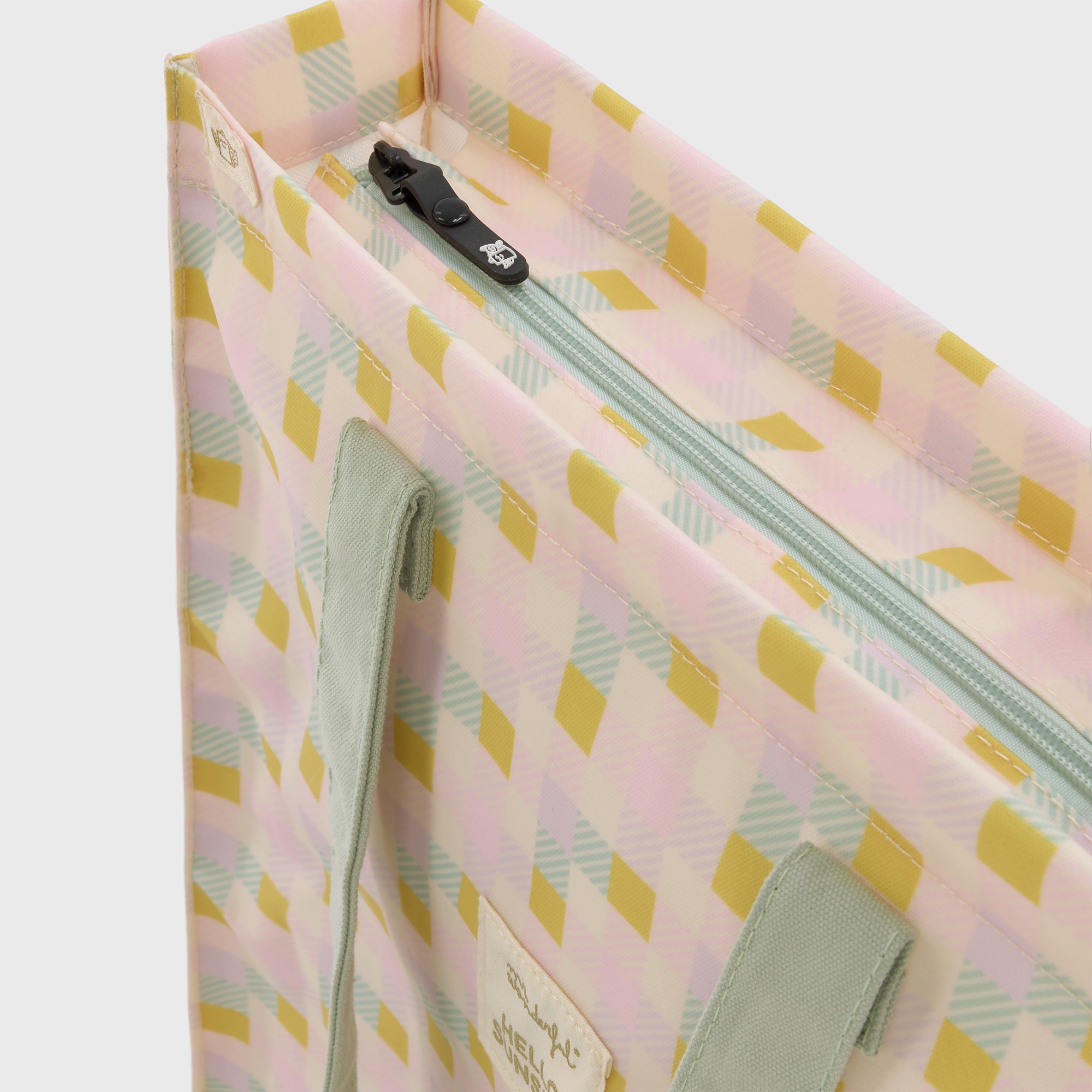 Tote bag cuadrados multicolor - Hello, sunshine!