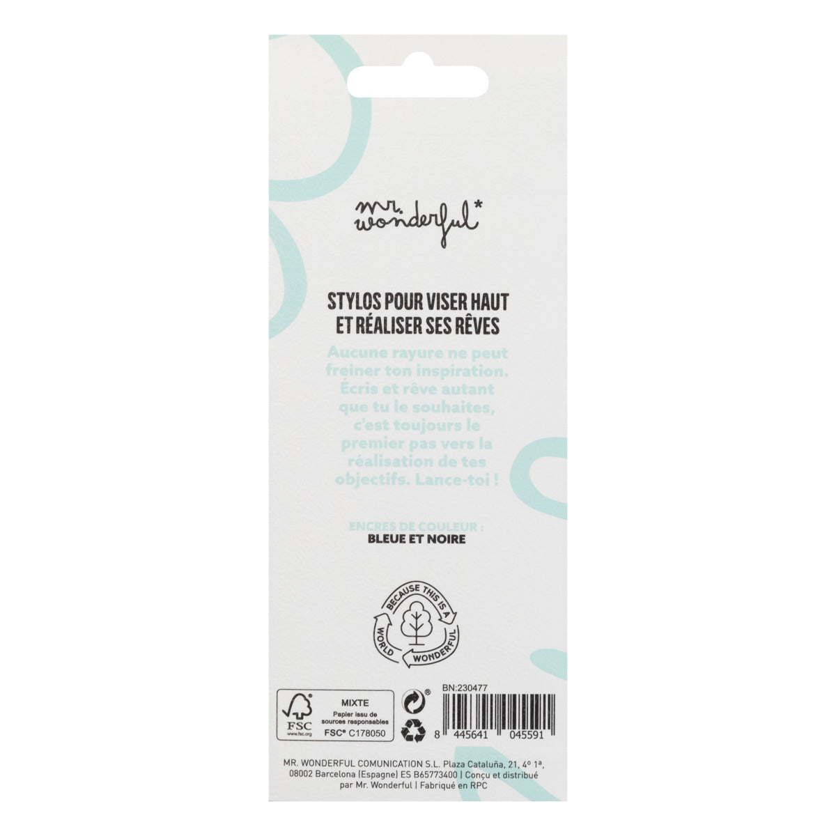 Lot de 3 stylos pour visière haut et réaliser ses rêves 
