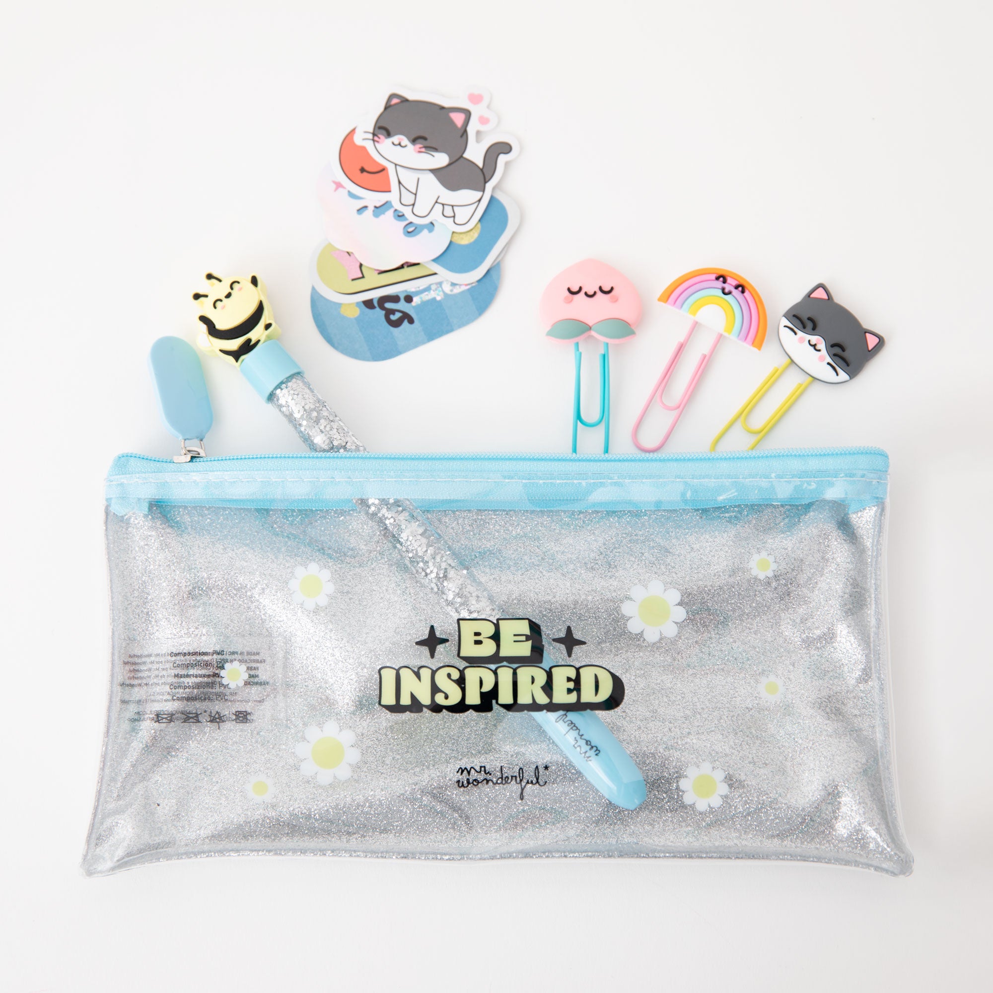 Estuche Boli - Clips - Pegatinas - Con mucho brillo - Be inspired