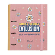 Carpeta con anillas con frase Mr. Wonderful - Nunca pierdas la ilusión (ni los apuntes importantes)