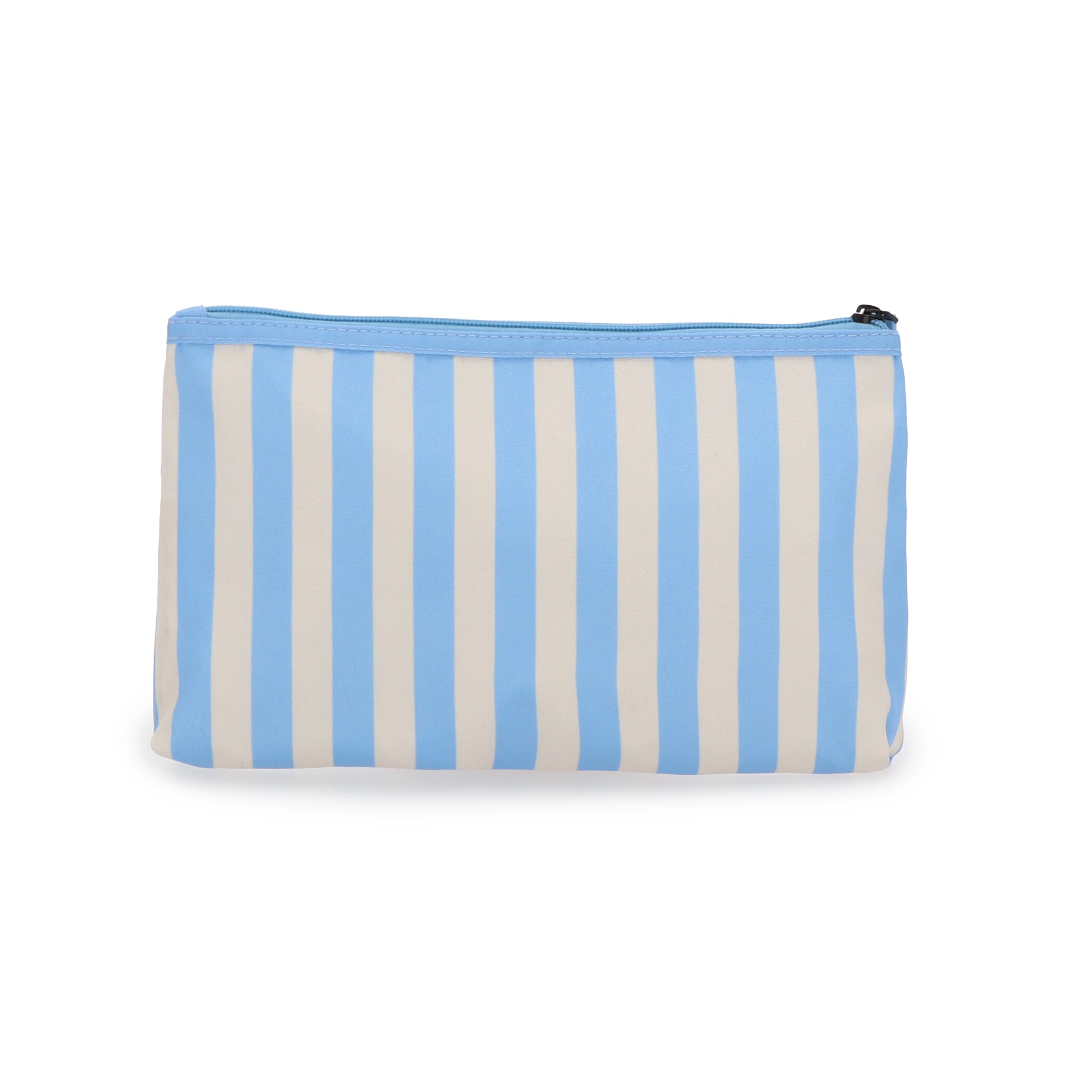 Trousse de toilette imperméable à rayures bleues et beiges - Je suis la crème de la crème