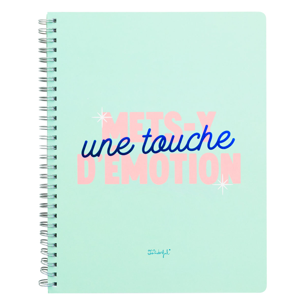 Cahier A5 avec message en français Mr. Wonderful - Mets-y une touche d’émotion