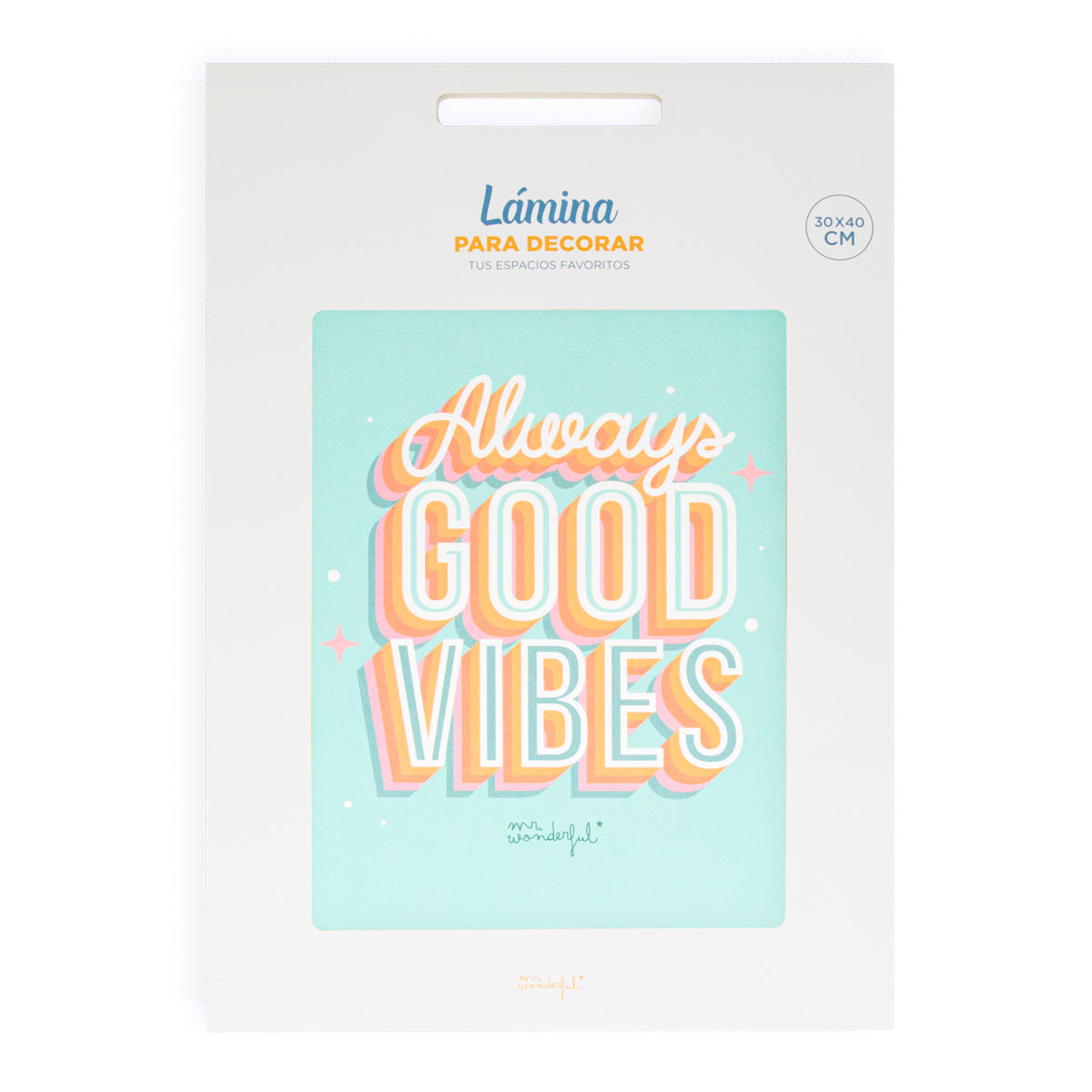 Imprimé décoratif - Toujours de bonnes vibrations