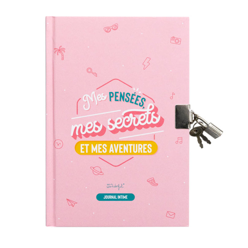 Journal intime avec cadenas - Mes pensées, mes secrets et mes aventures