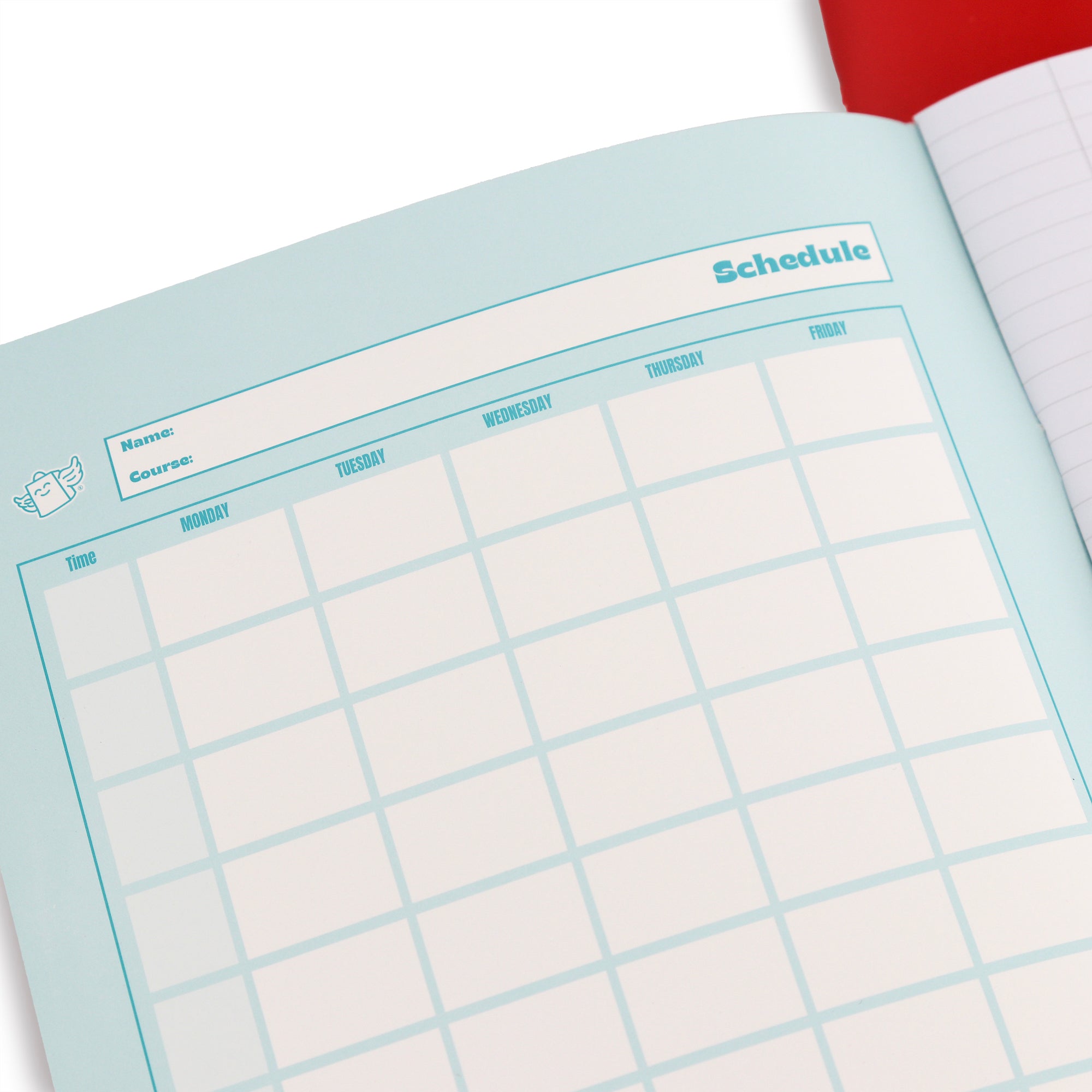 Set of 3 A4 notebooks 80 lined sheets - Red, blue and green