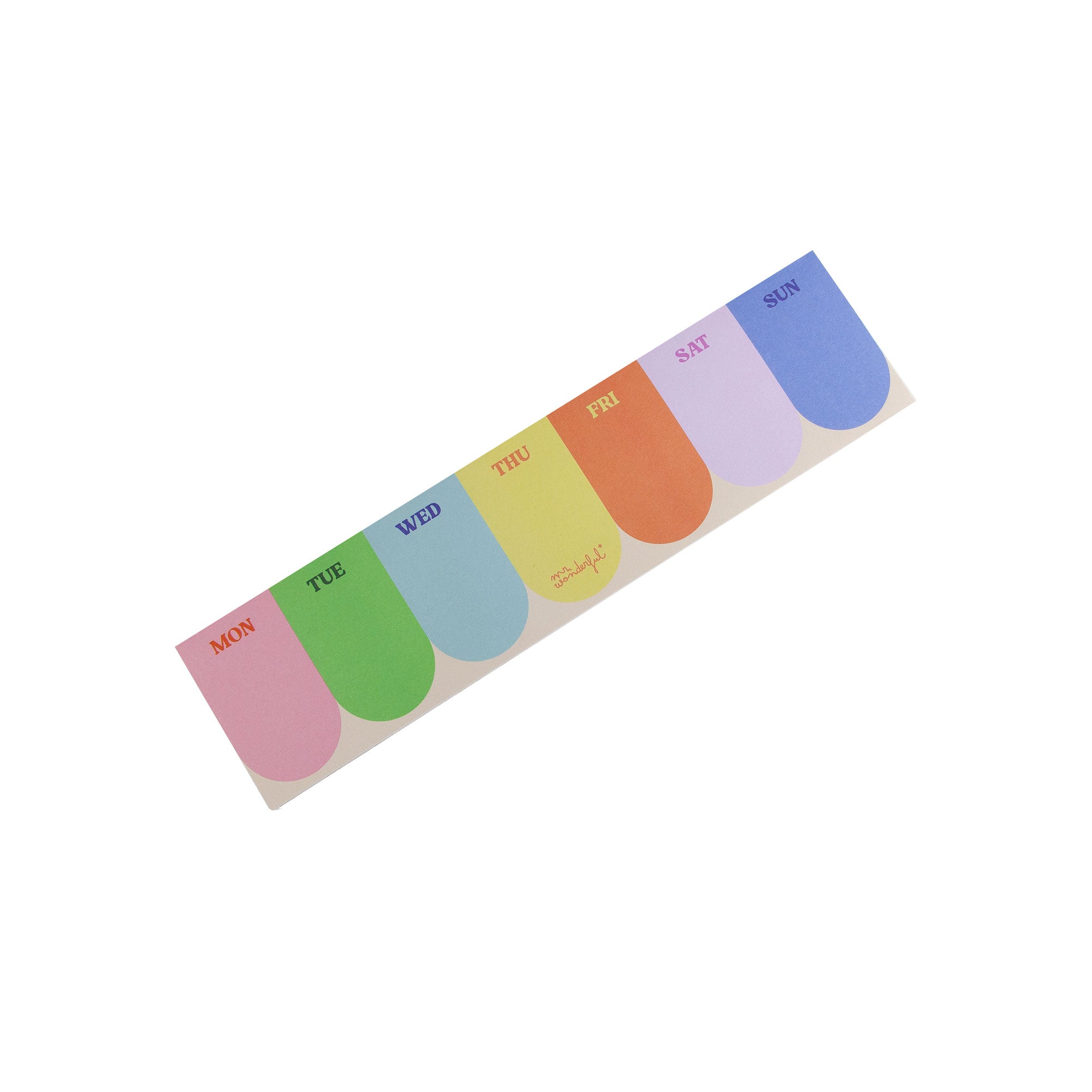 Weekly planner for the keyboard
