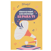 Postal con grabador de mensaje audio - Ahora y aquí, este mensaje es para ti.