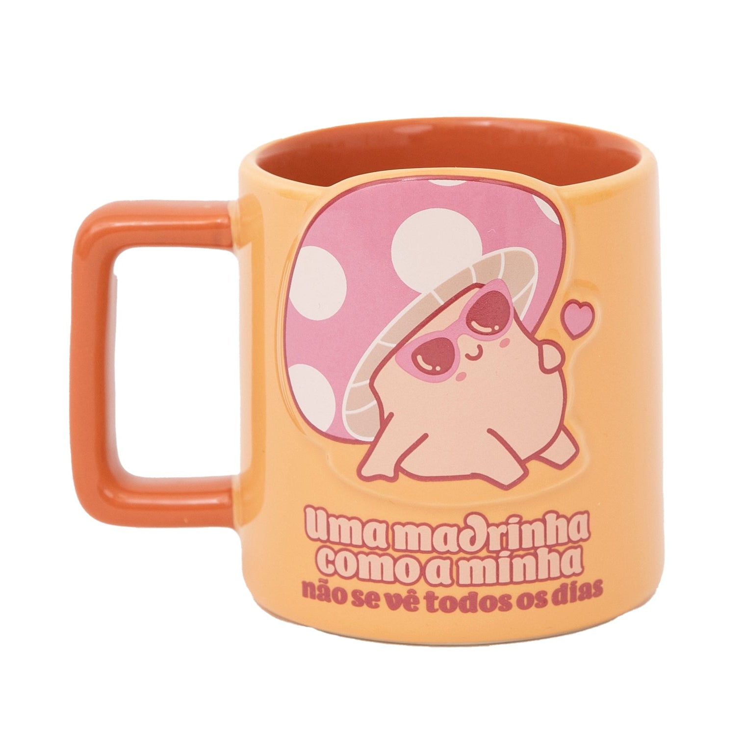 Caneca 3D com mensagem em português para madrinhas Mr. Wonderful cogumelo - Uma madrinha como a minha não se vê todos os dias