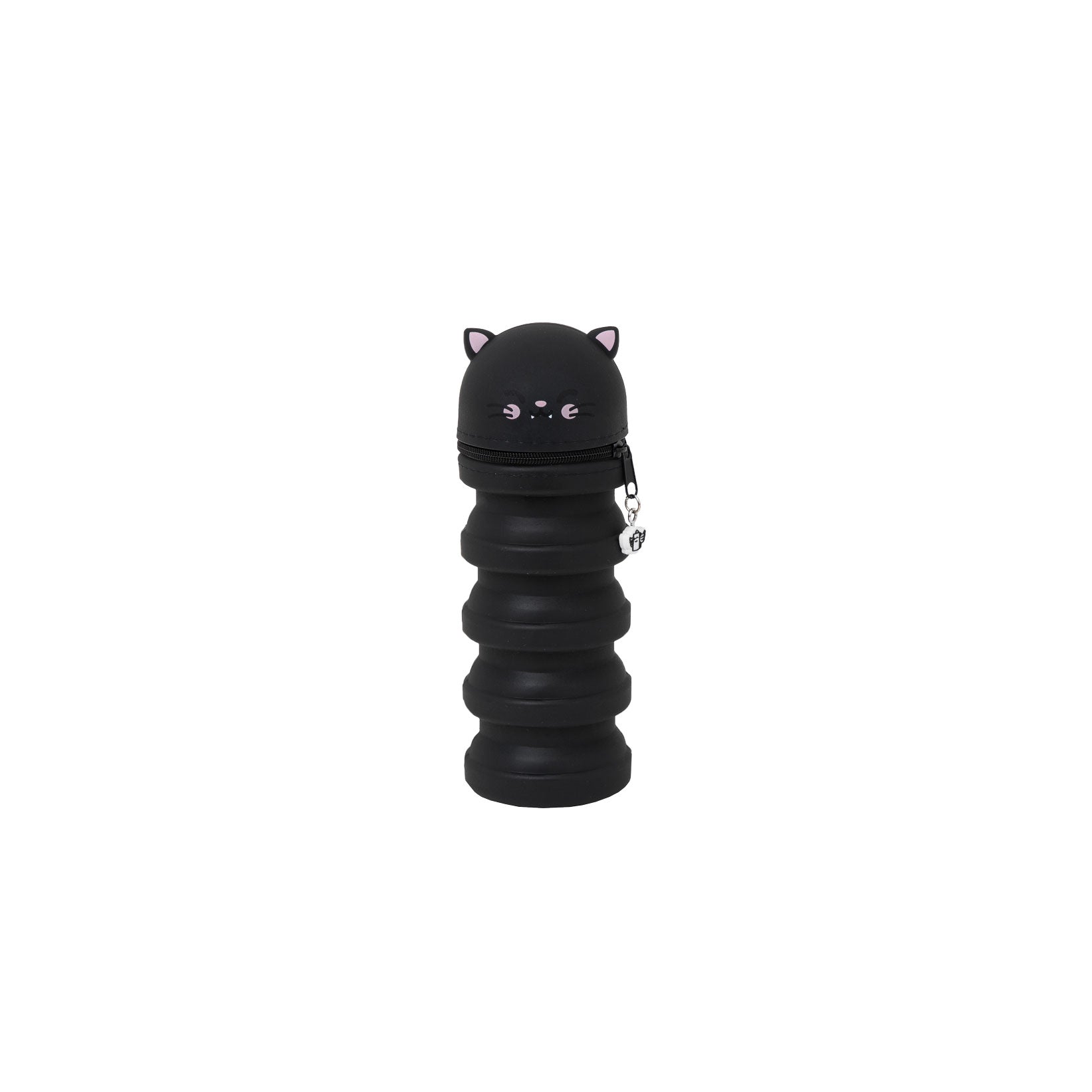 Extendable silicone pencil case - Black cat