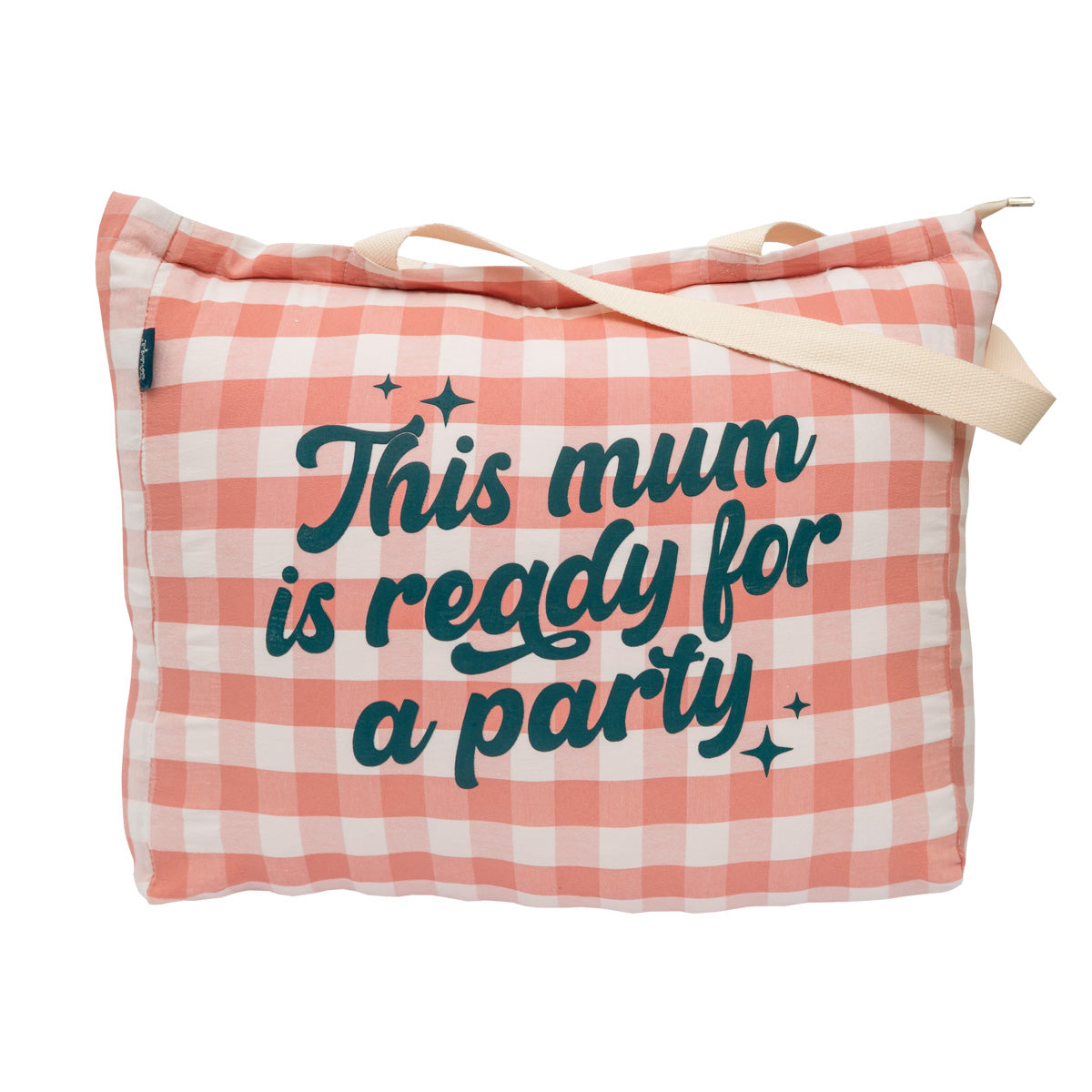 Bolsa de tela tote bag con mensaje para madres Mr. Wonderful - This mum is ready for a party